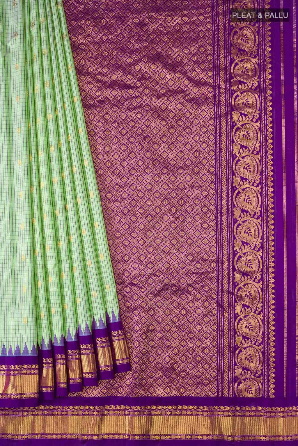 Green Gadwal Silk Saree