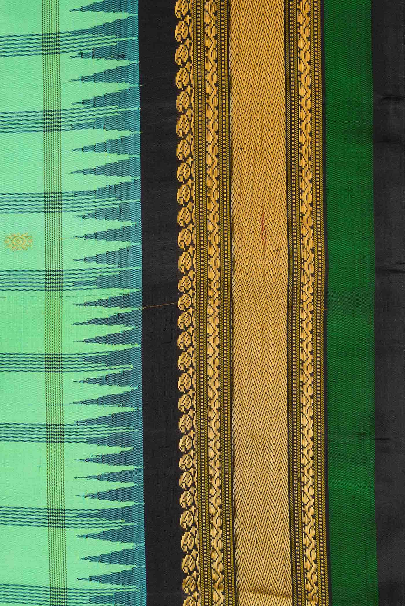 Light Green Gadwal Silk Saree
