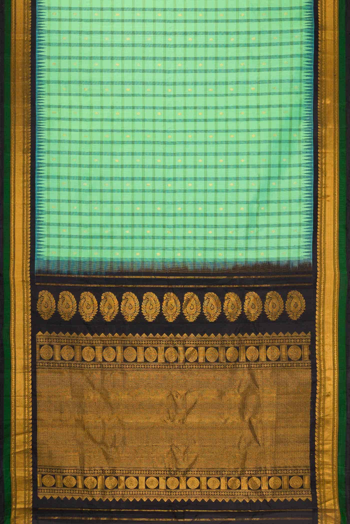 Light Green Gadwal Silk Saree