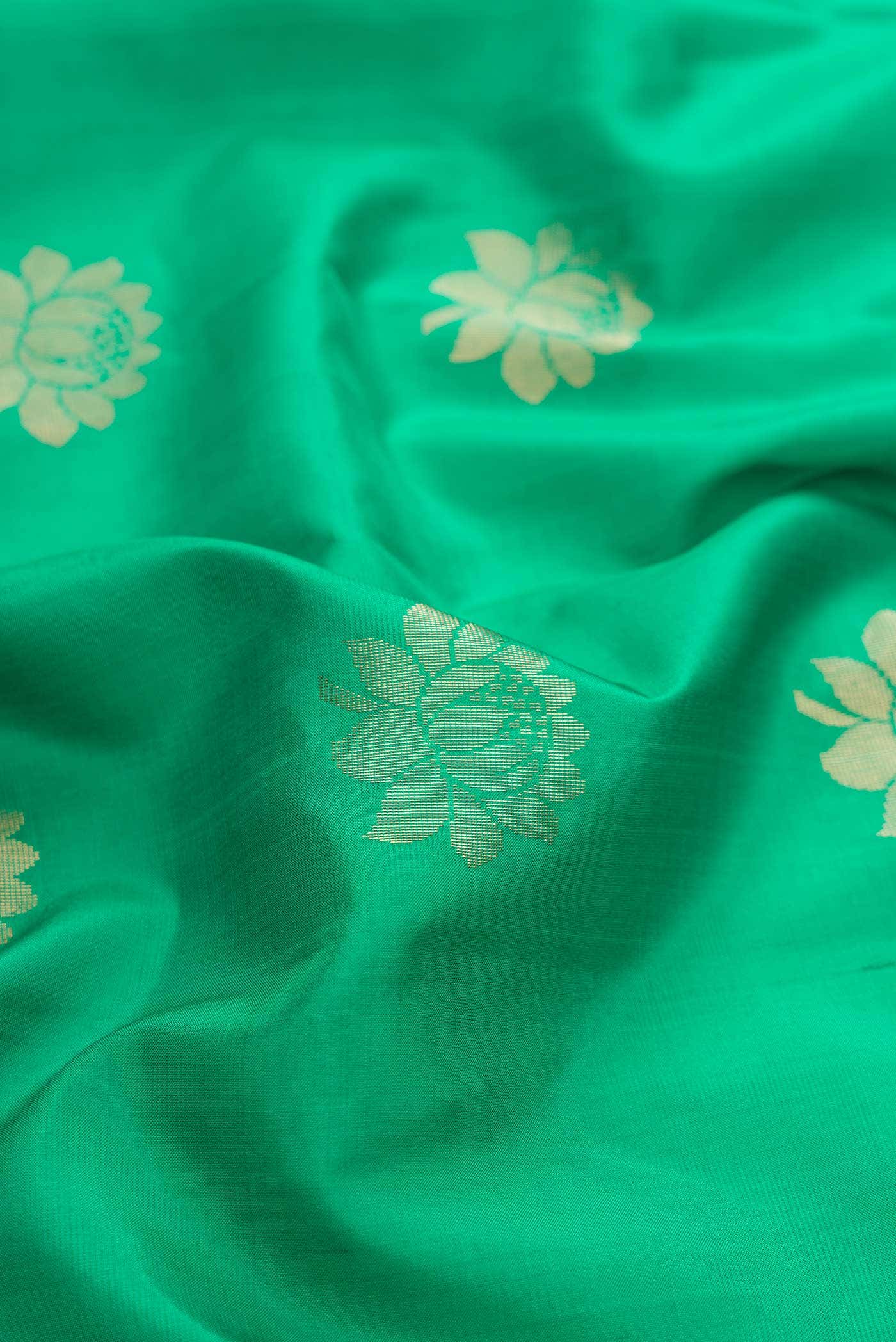 Green Dual Tone Soft Silk Saree