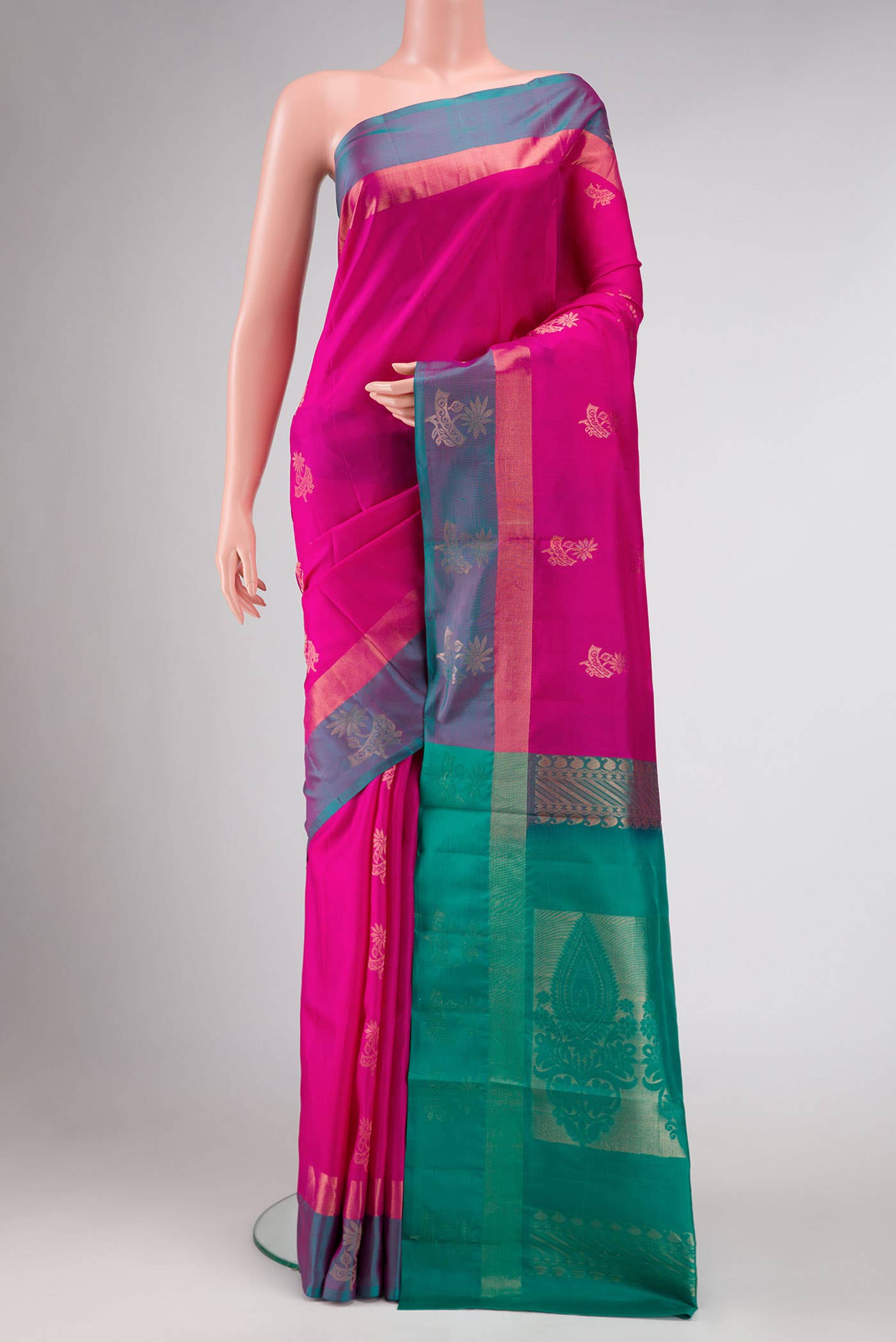Rani Pink Soft Silk Saree