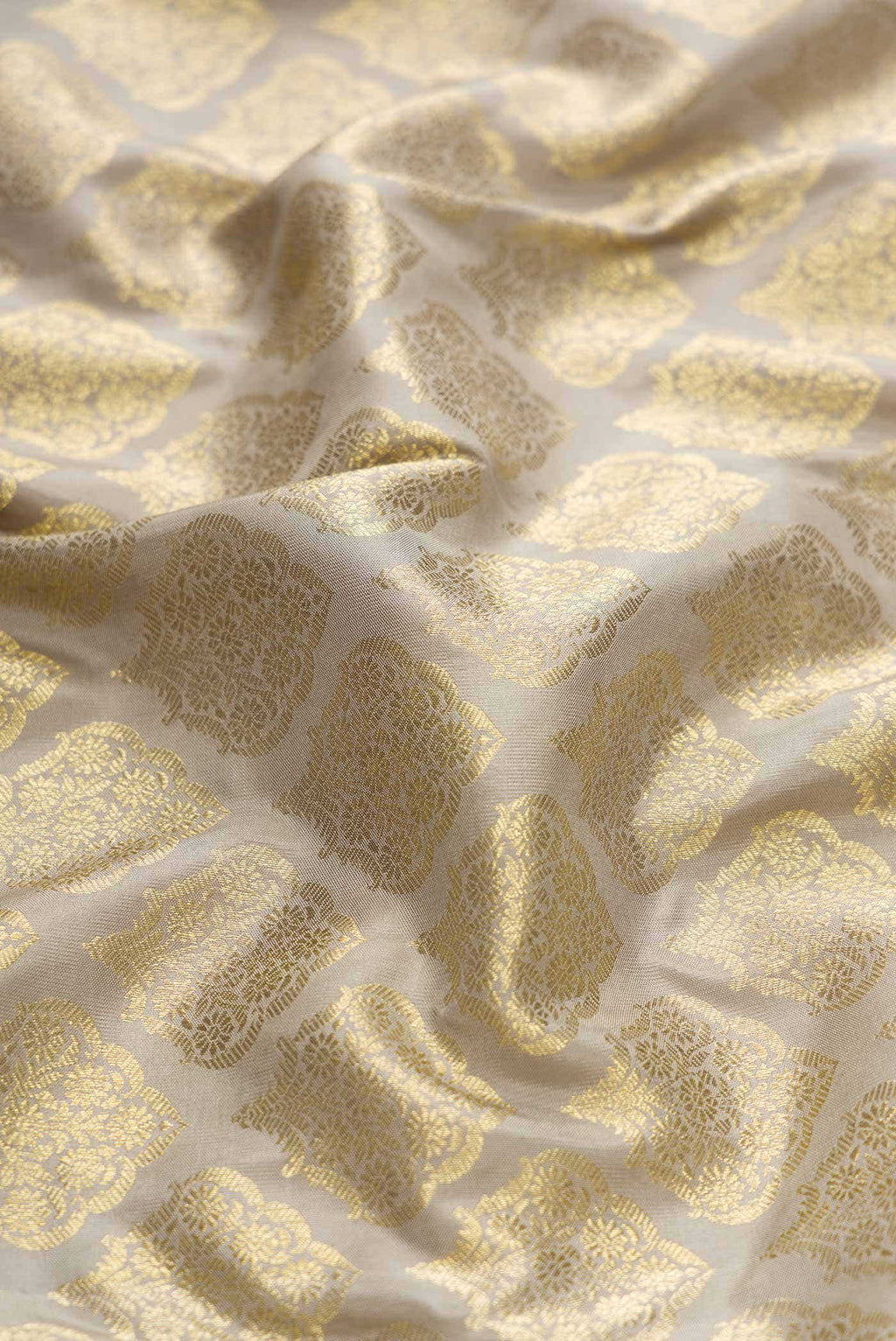 Dark Beige Dual Tone Kanchipuram Silk Saree