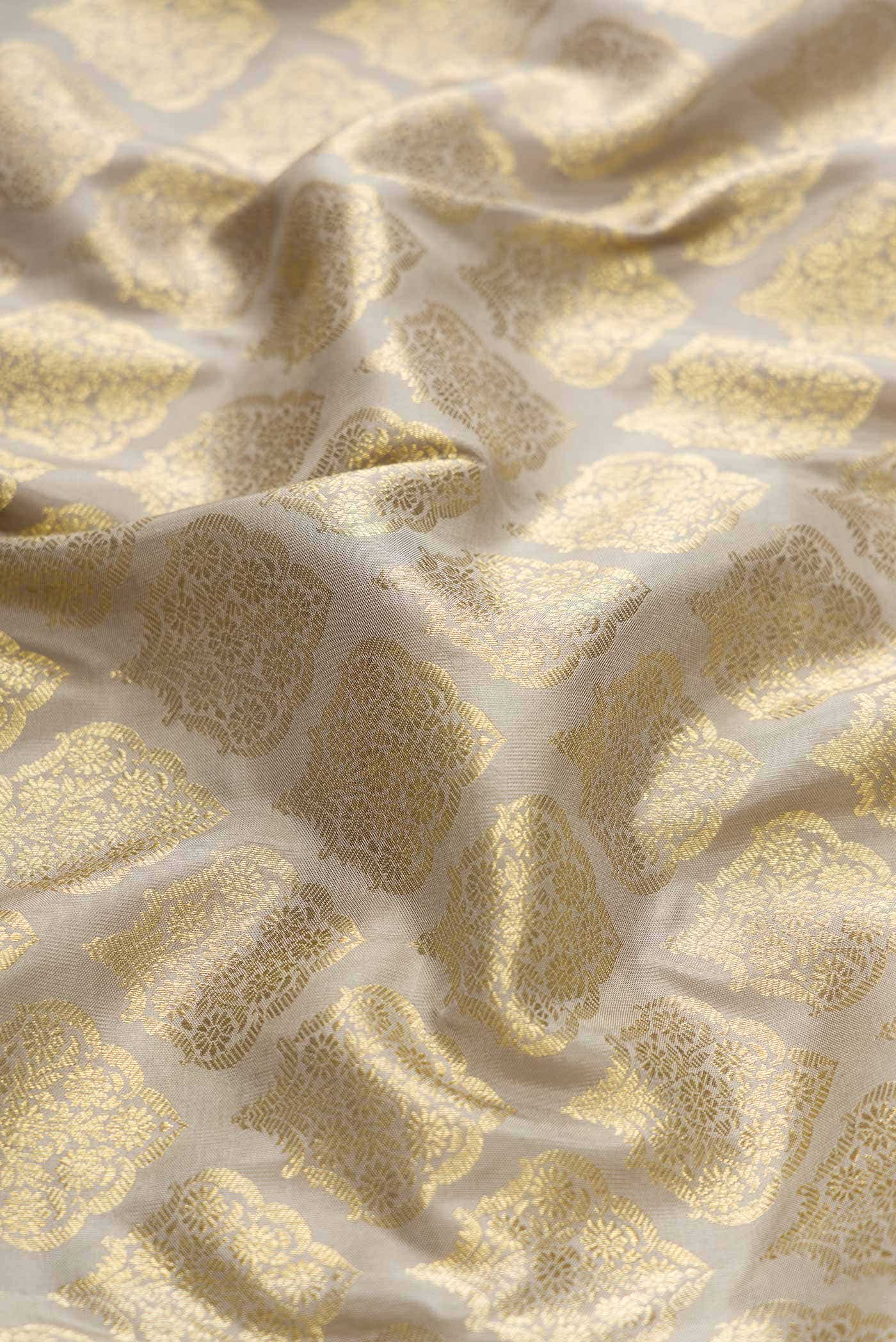 Dark Beige Dual Tone Kanchipuram Silk Saree