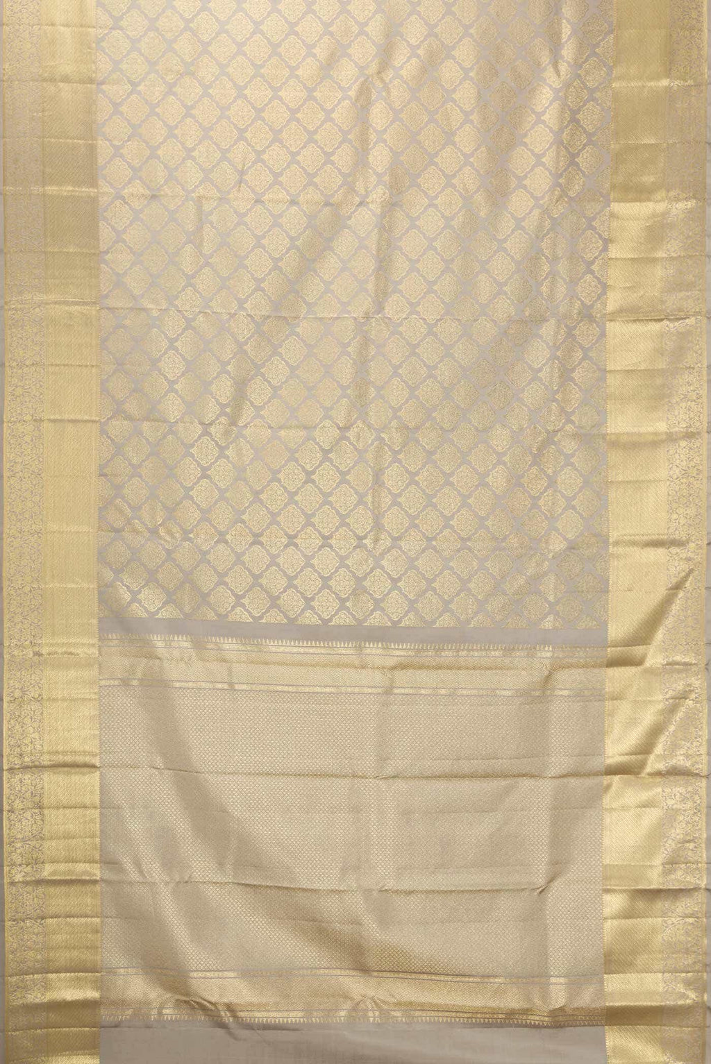 Dark Beige Dual Tone Kanchipuram Silk Saree