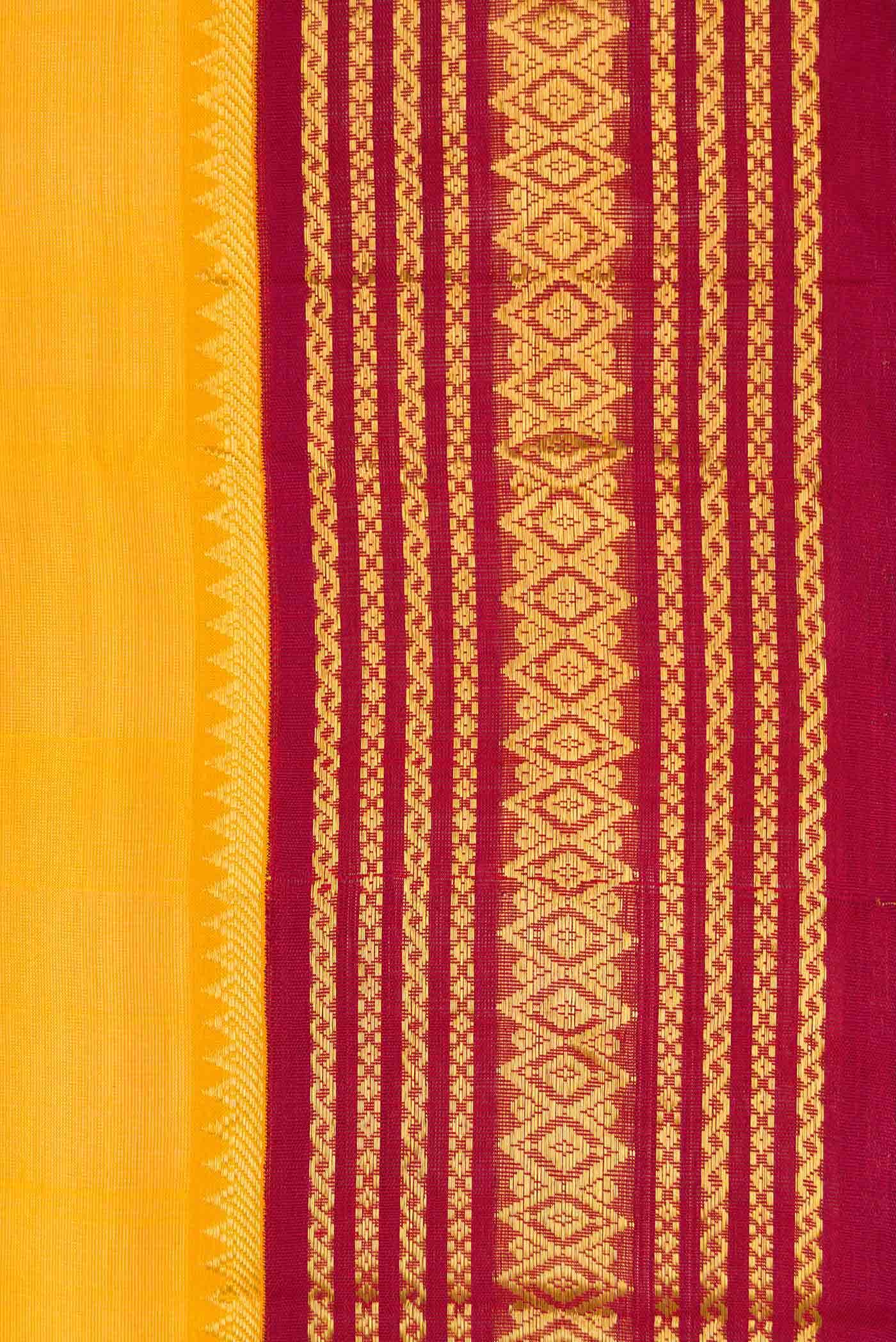 Yellow Dual Tone Silk Cotton Saree