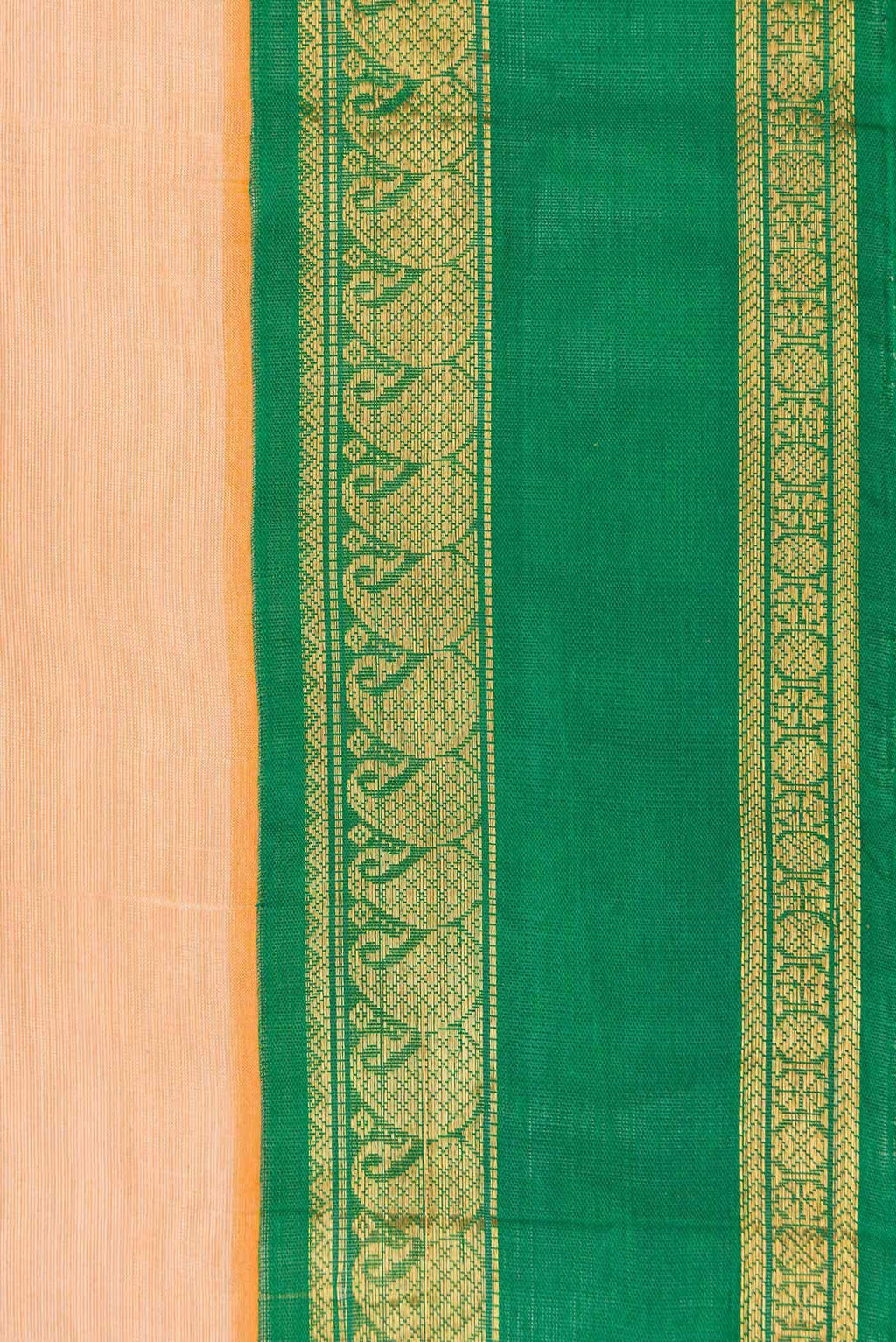 Peach Dual Tone Silk Cotton Saree
