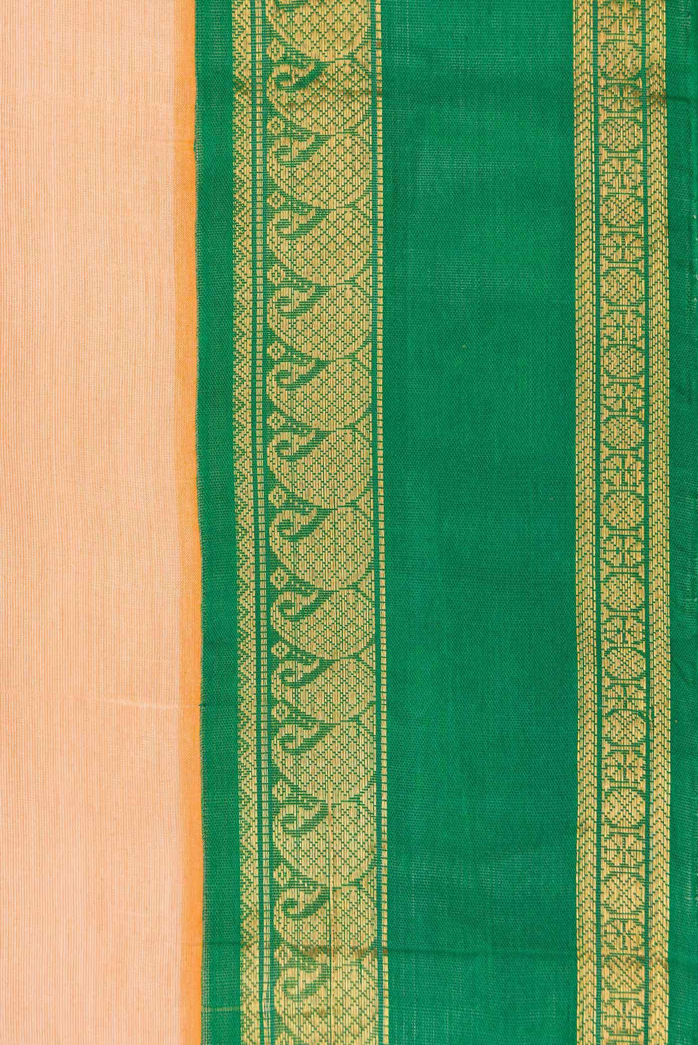 Peach Dual Tone Silk Cotton Saree