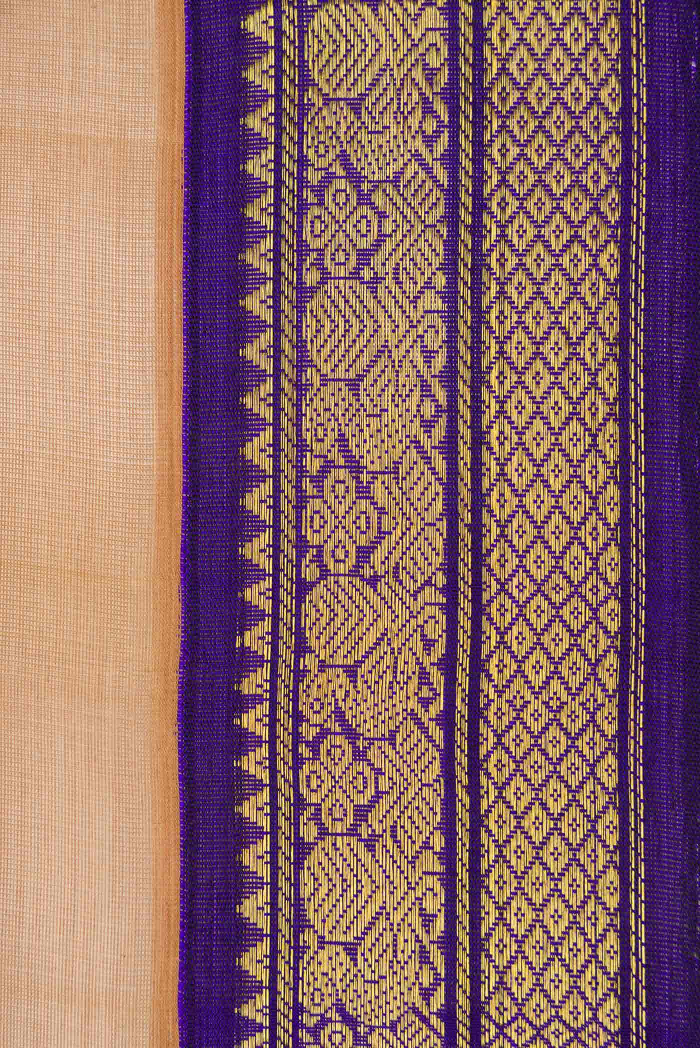 Beige Dual Tone Silk Cotton Saree