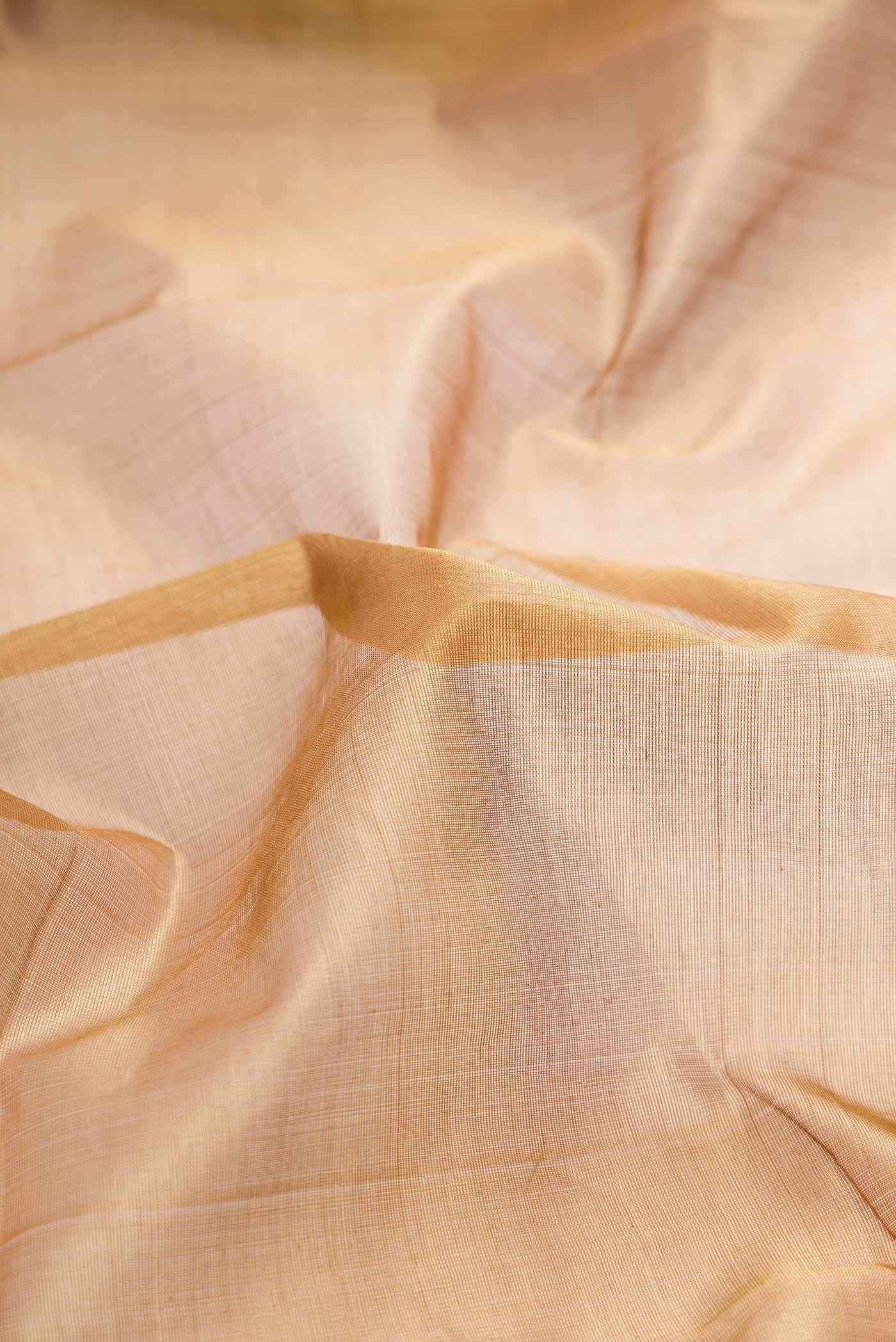 Beige Dual Tone Silk Cotton Saree