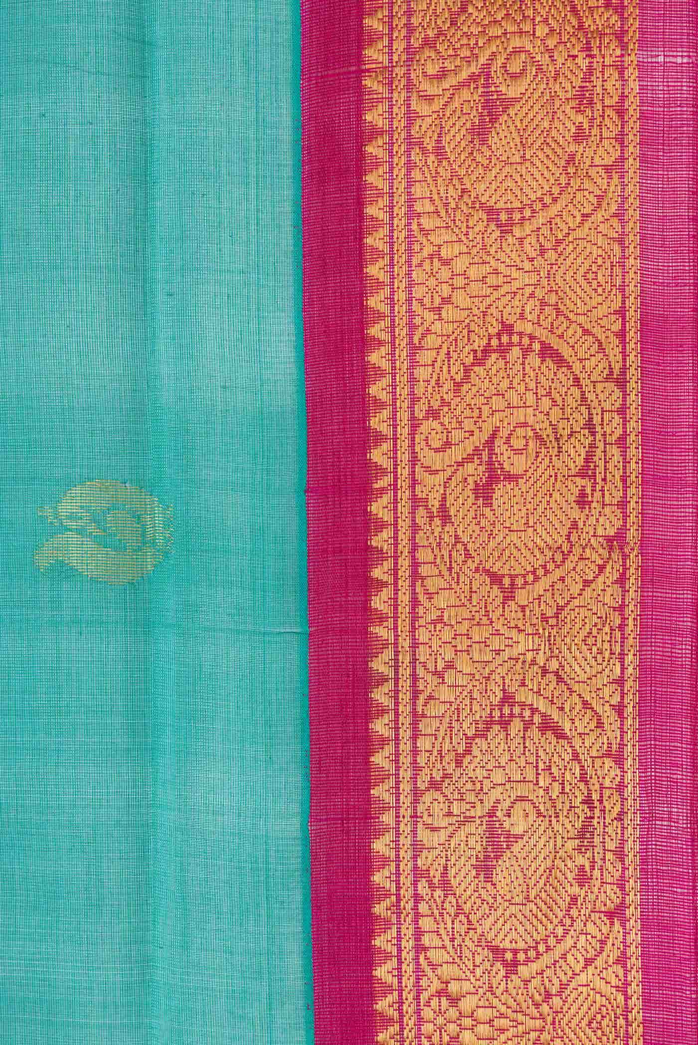 Green Dual Tone Silk Cotton Saree