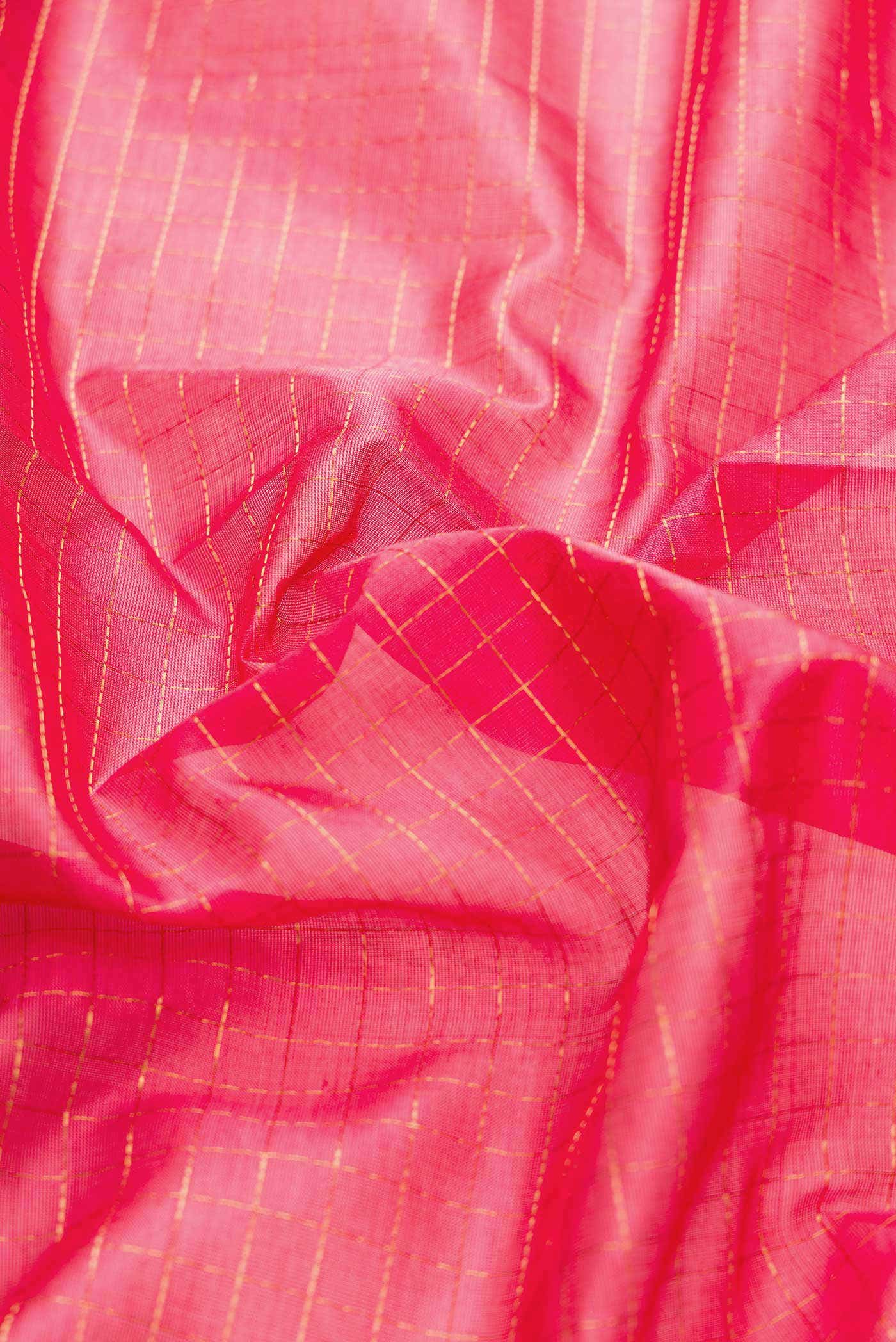 Pink Dual Tone Silk Cotton Saree