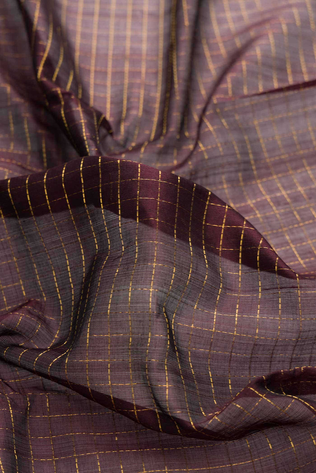Coffee Brown Dual Tone Silk Cotton Saree
