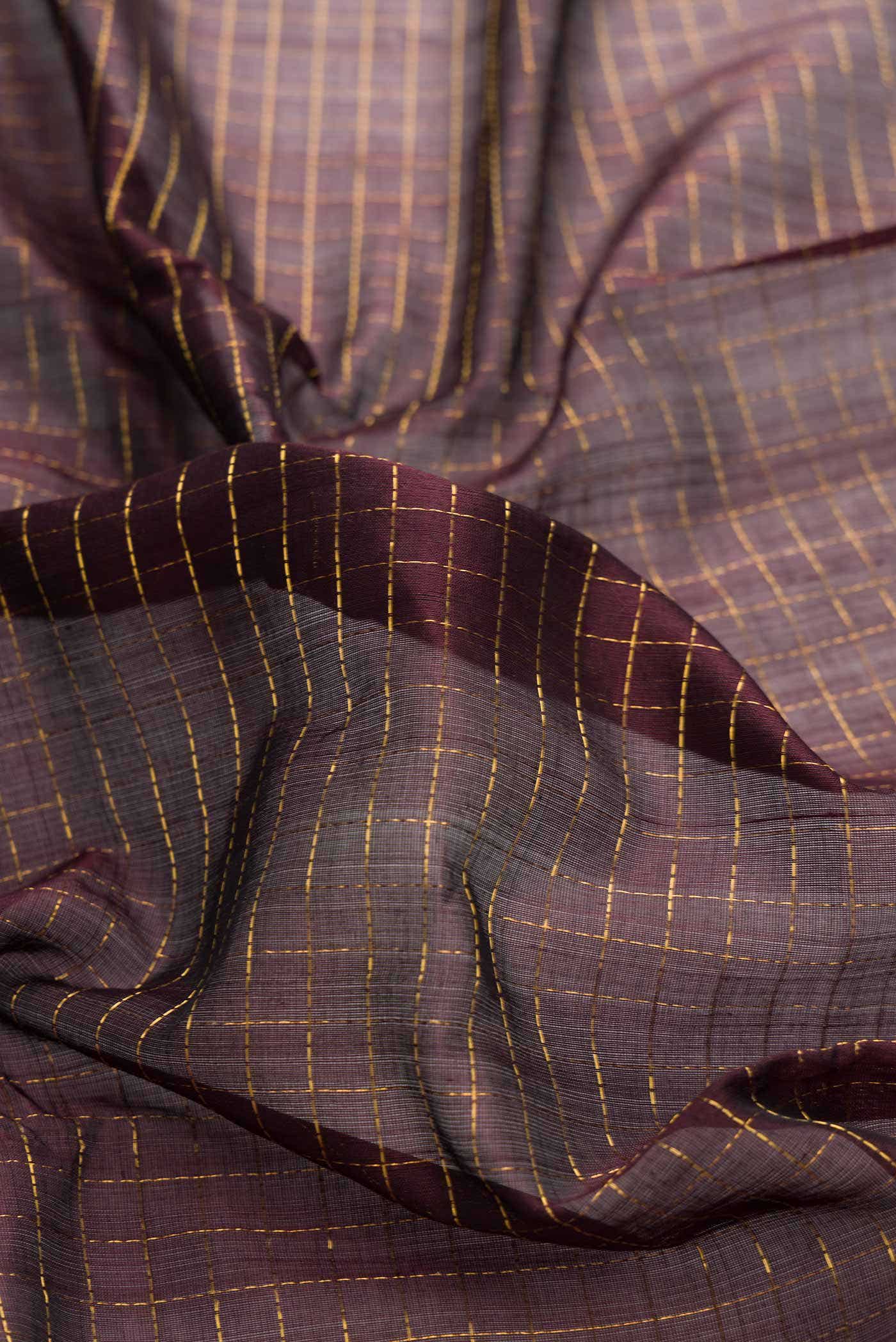 Coffee Brown Dual Tone Silk Cotton Saree
