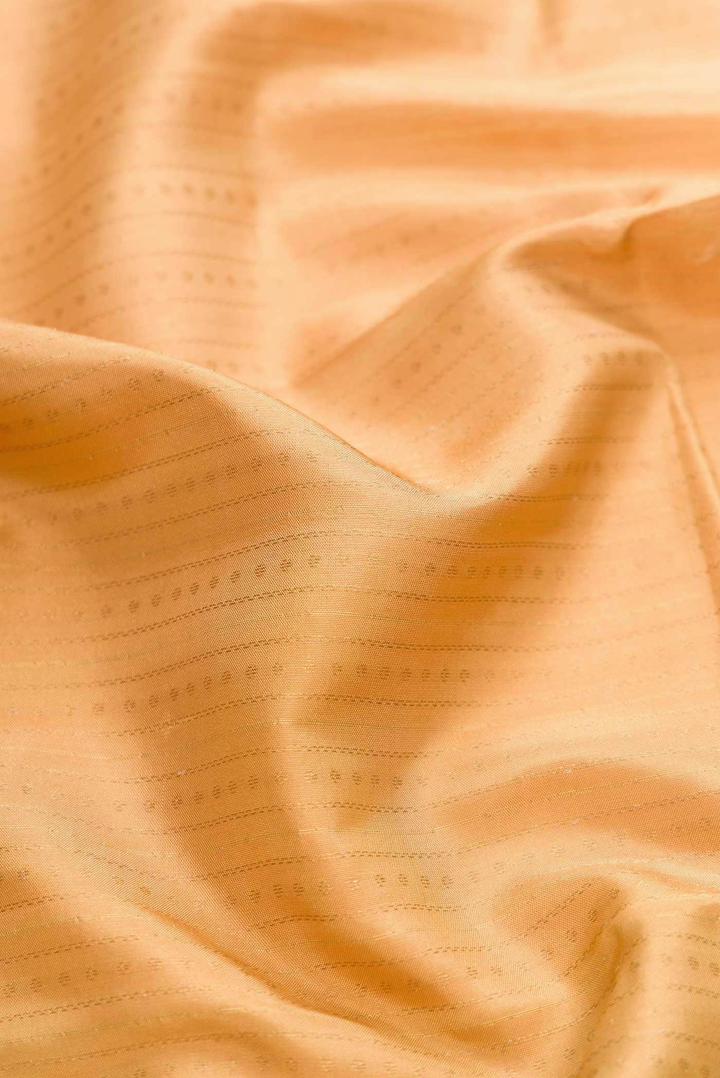 Golden Peach Kanchipuram Silk Saree