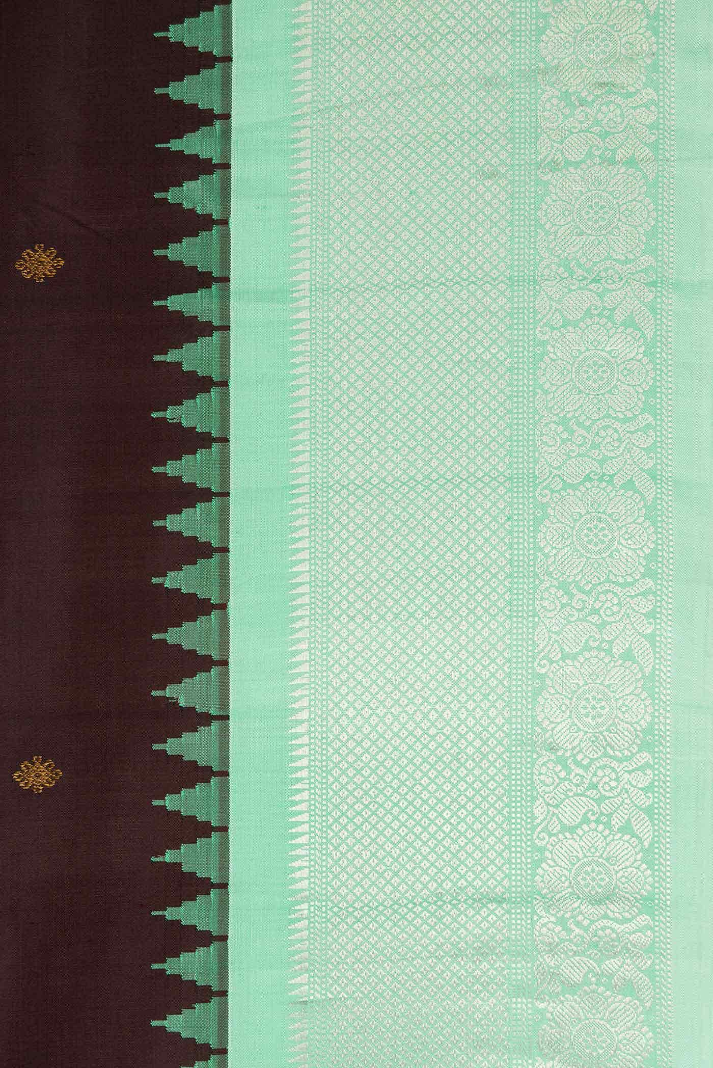 Brown Dual Tone Gadwal Silk Saree