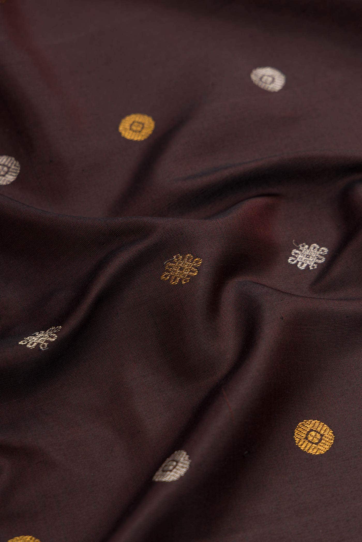 Brown Dual Tone Gadwal Silk Saree