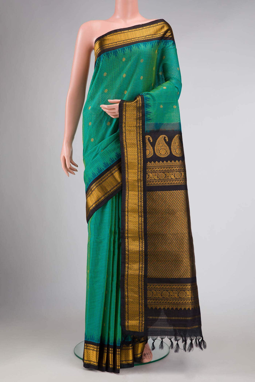Green Gadwal Silk Saree