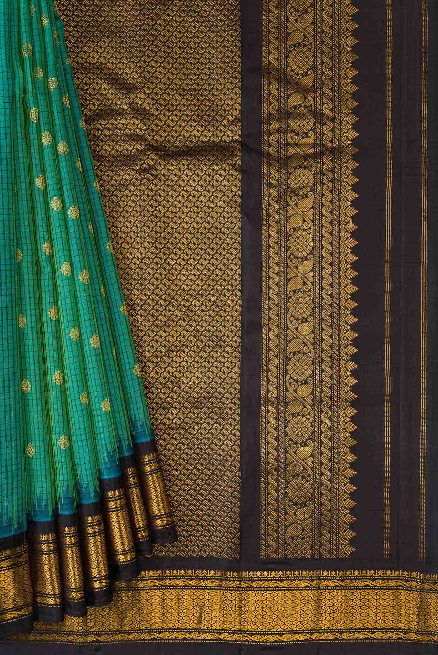 Green Gadwal Silk Saree