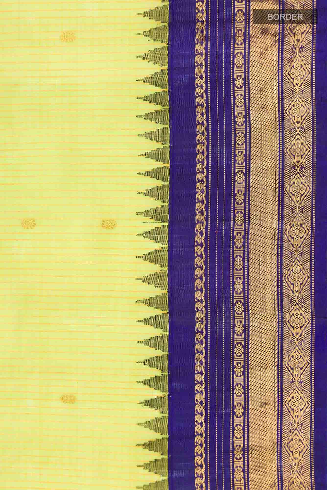 Green Gadwal Silk Cotton Saree