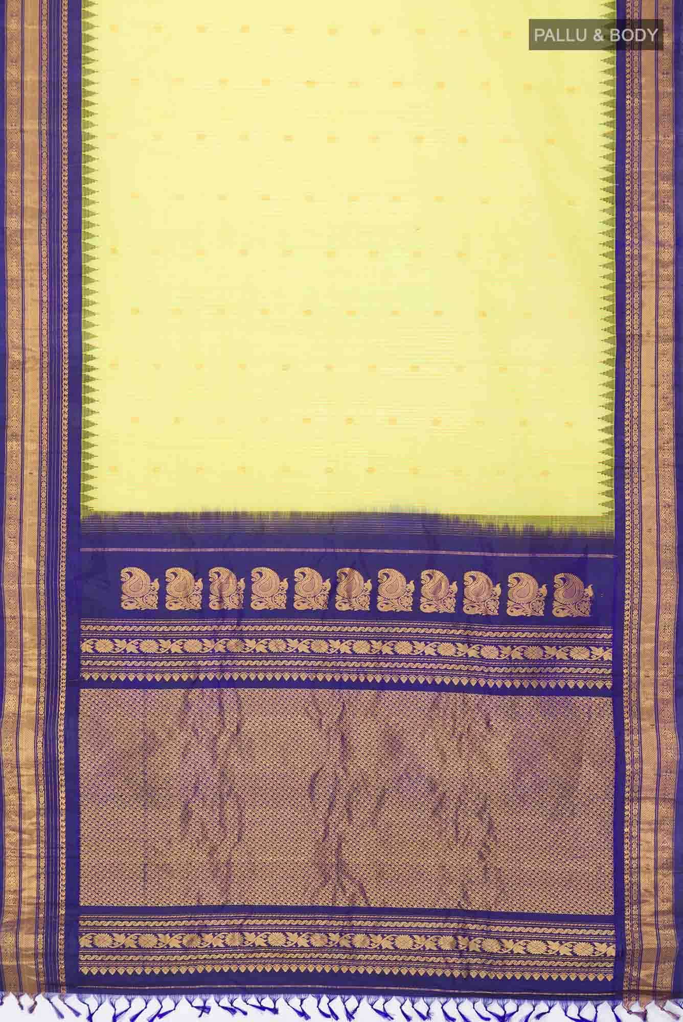Green Gadwal Silk Cotton Saree