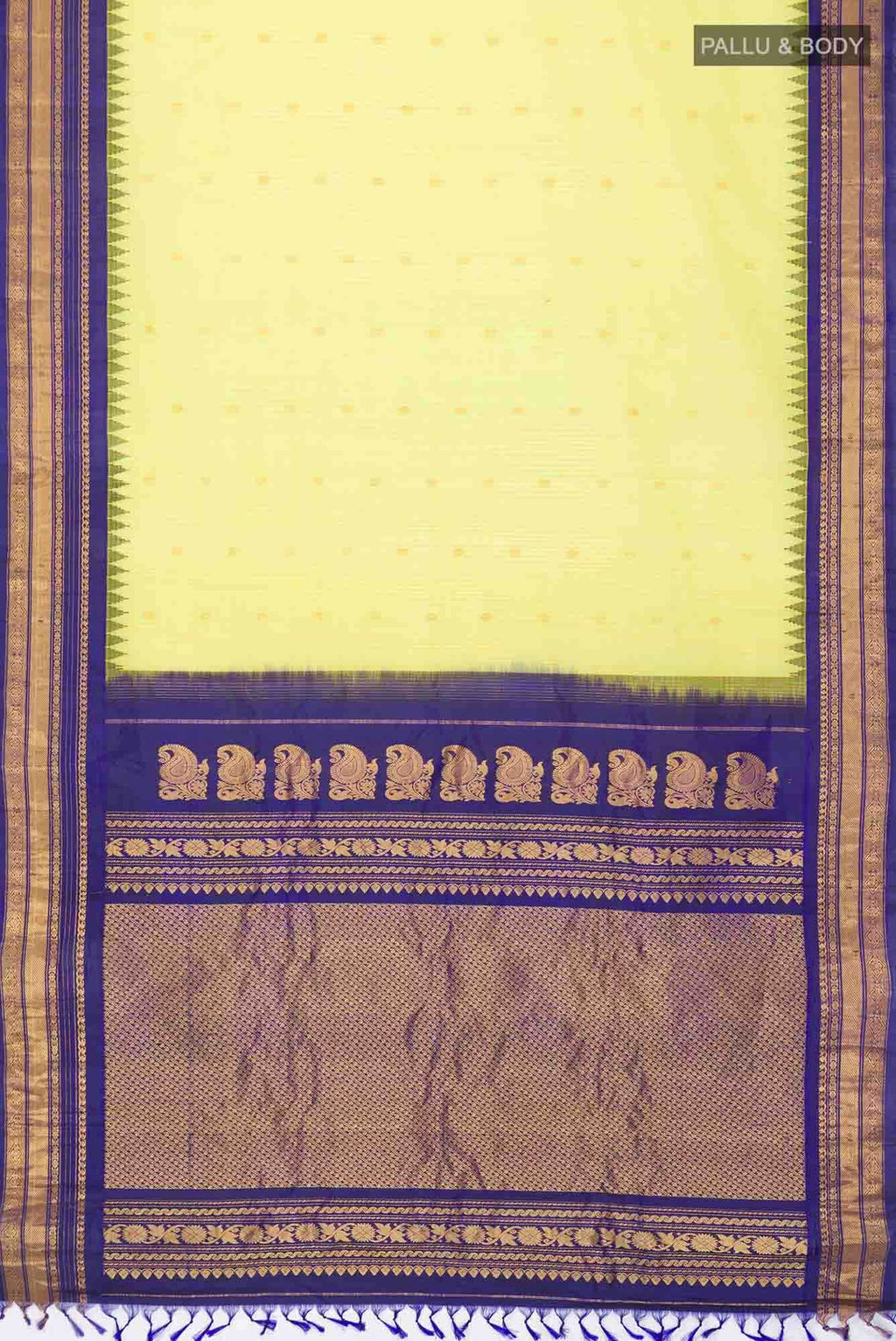 Green Gadwal Silk Cotton Saree