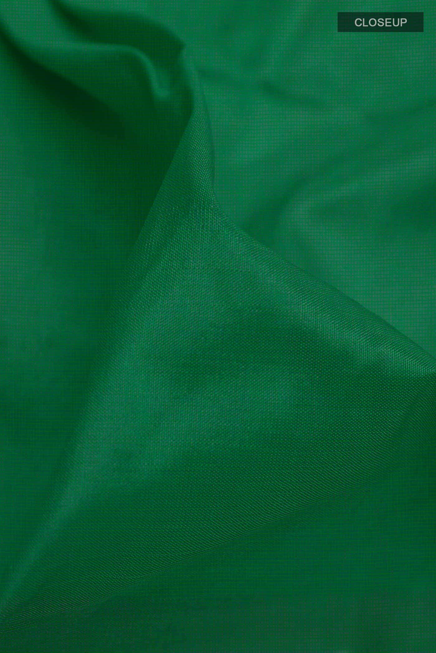 Green Gadwal cotton Saree
