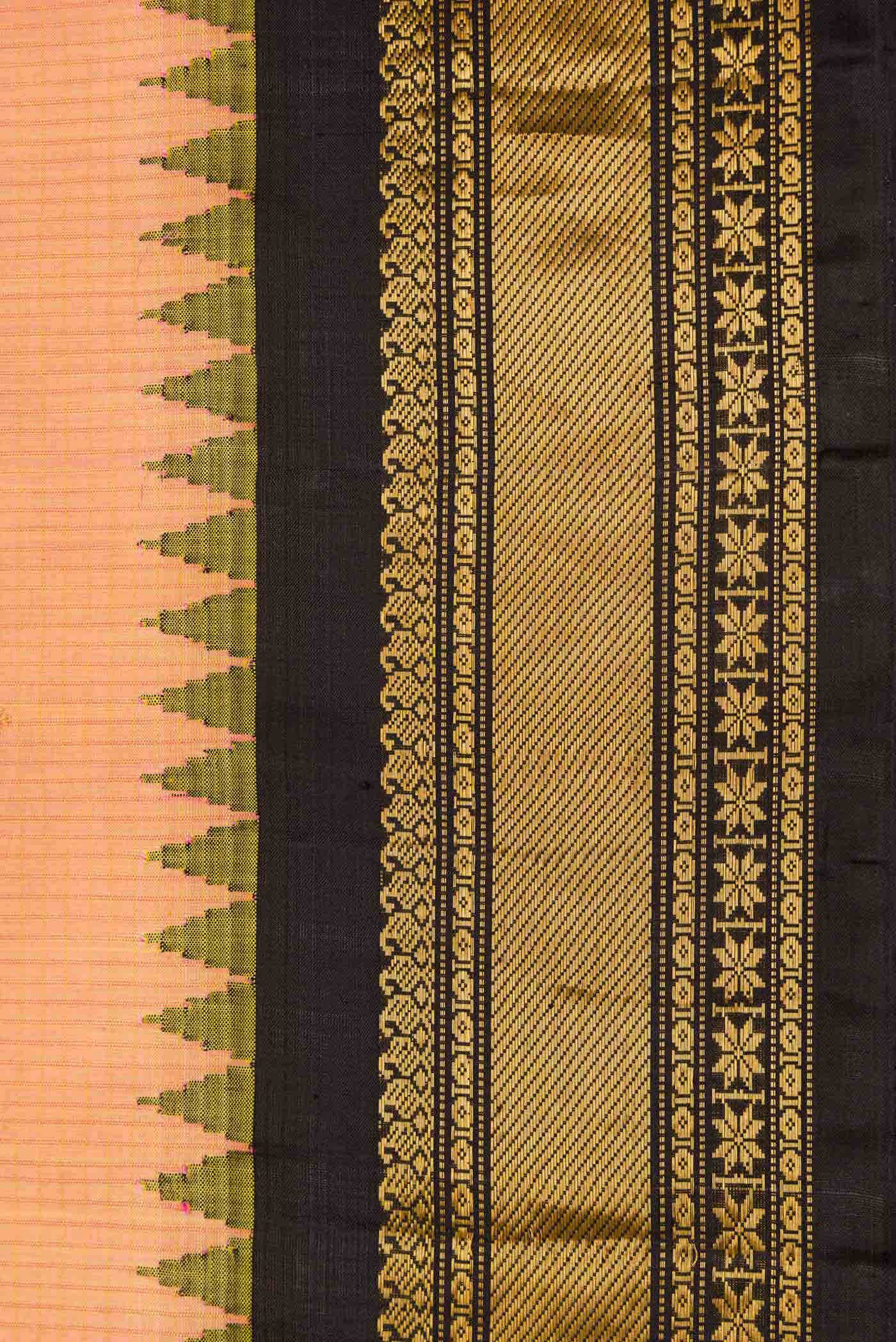 Coral Dual Tone Gadwal Silk Saree