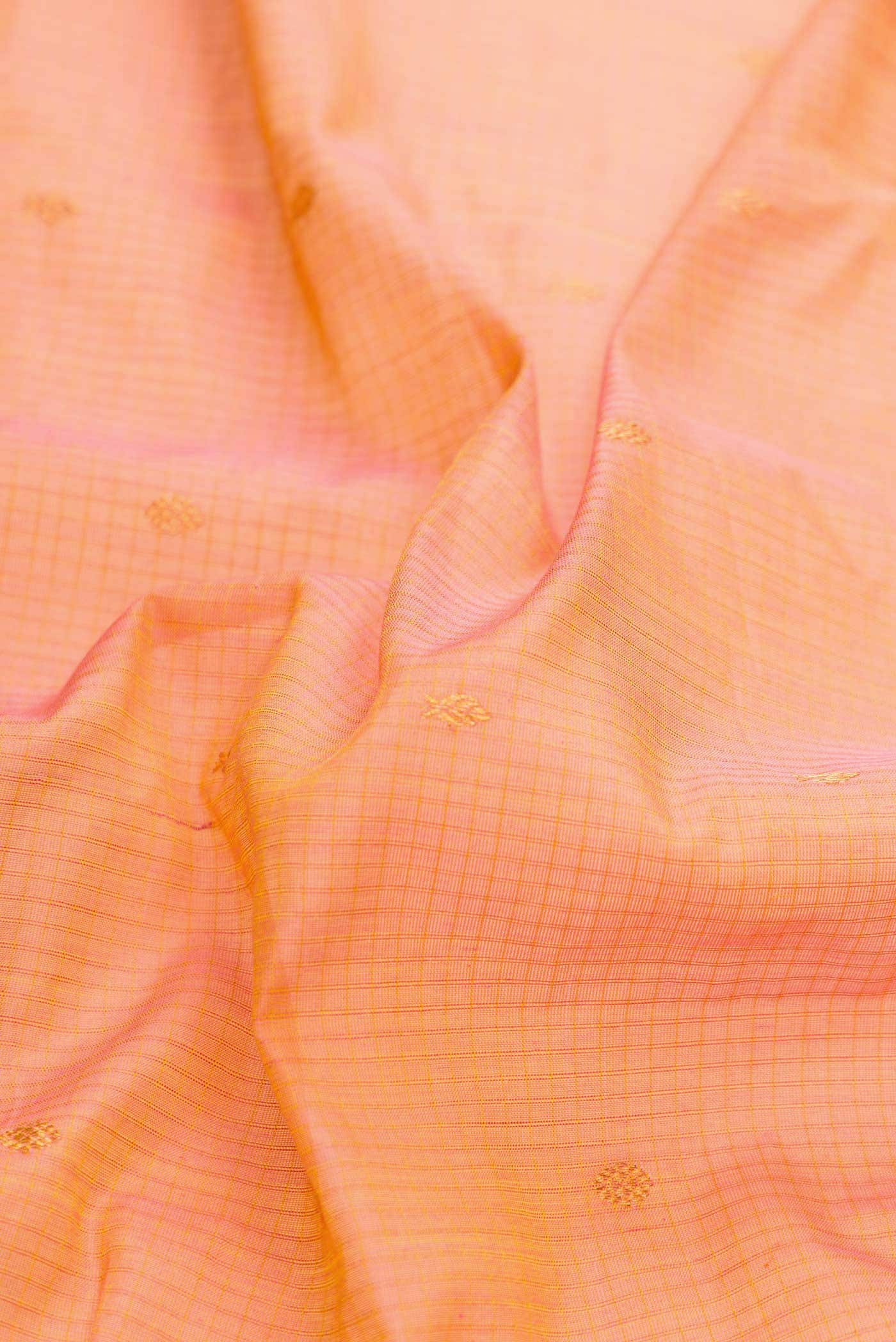 Coral Dual Tone Gadwal Silk Saree