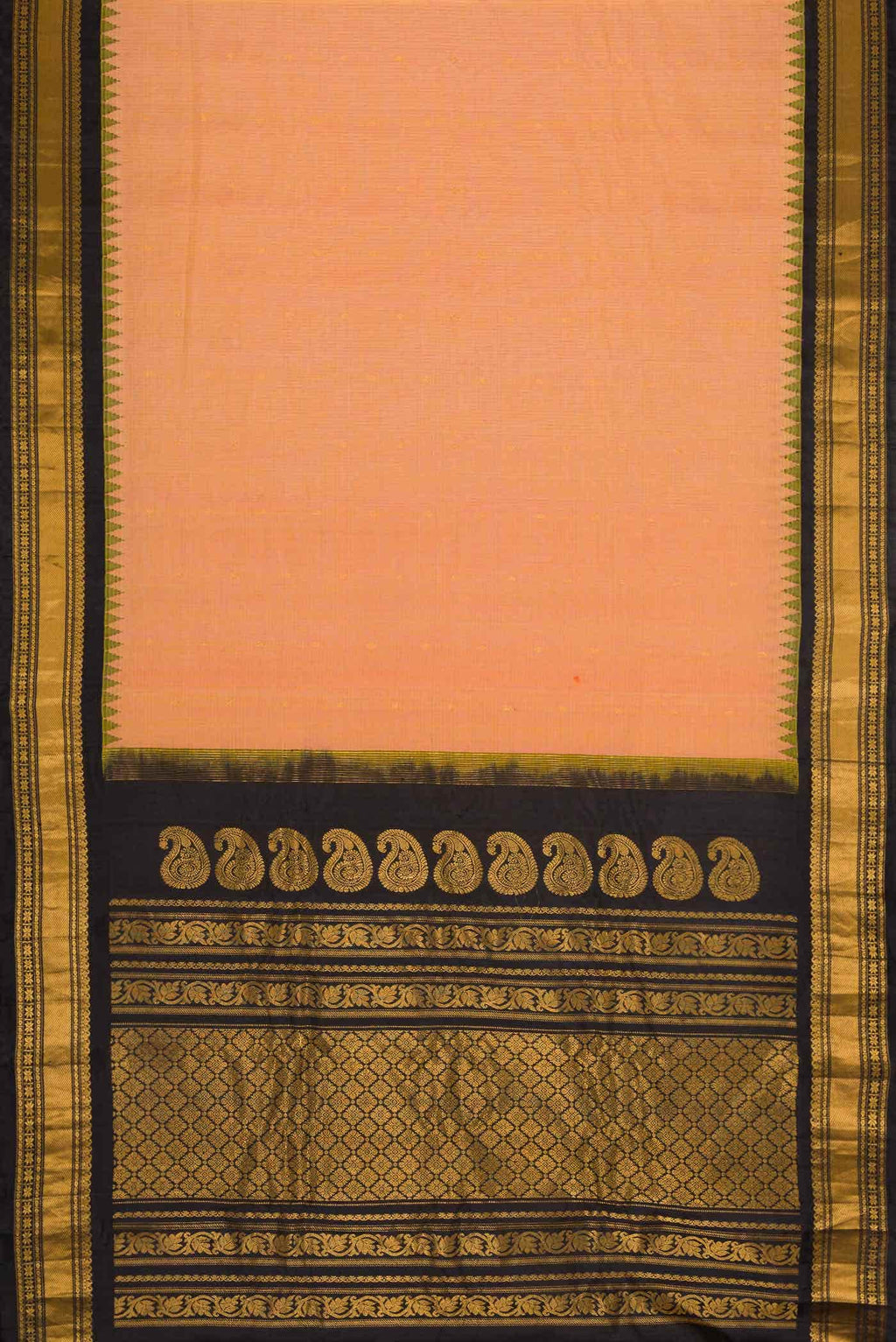 Coral Dual Tone Gadwal Silk Saree