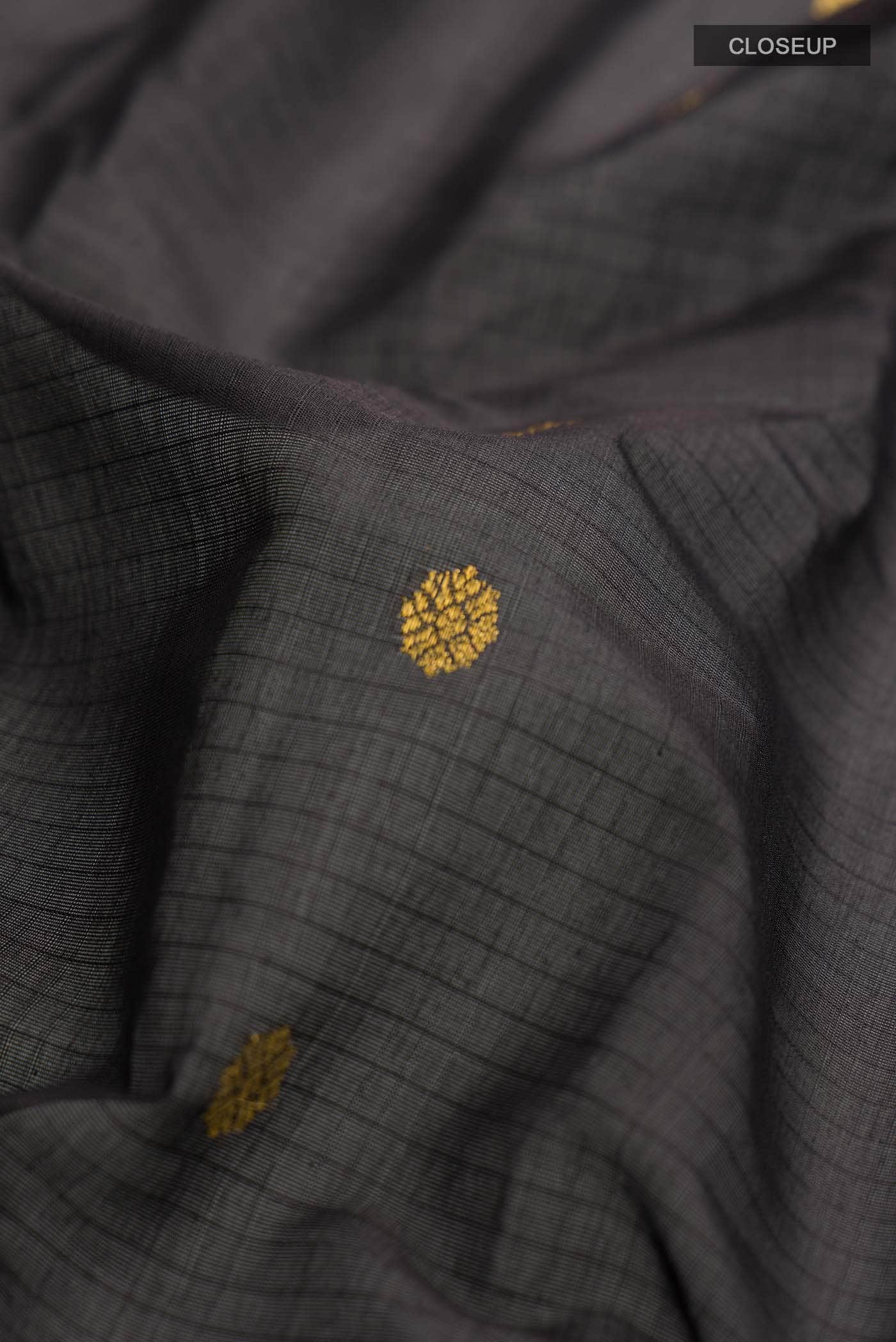 Black Gadwal Silk Cotton Saree