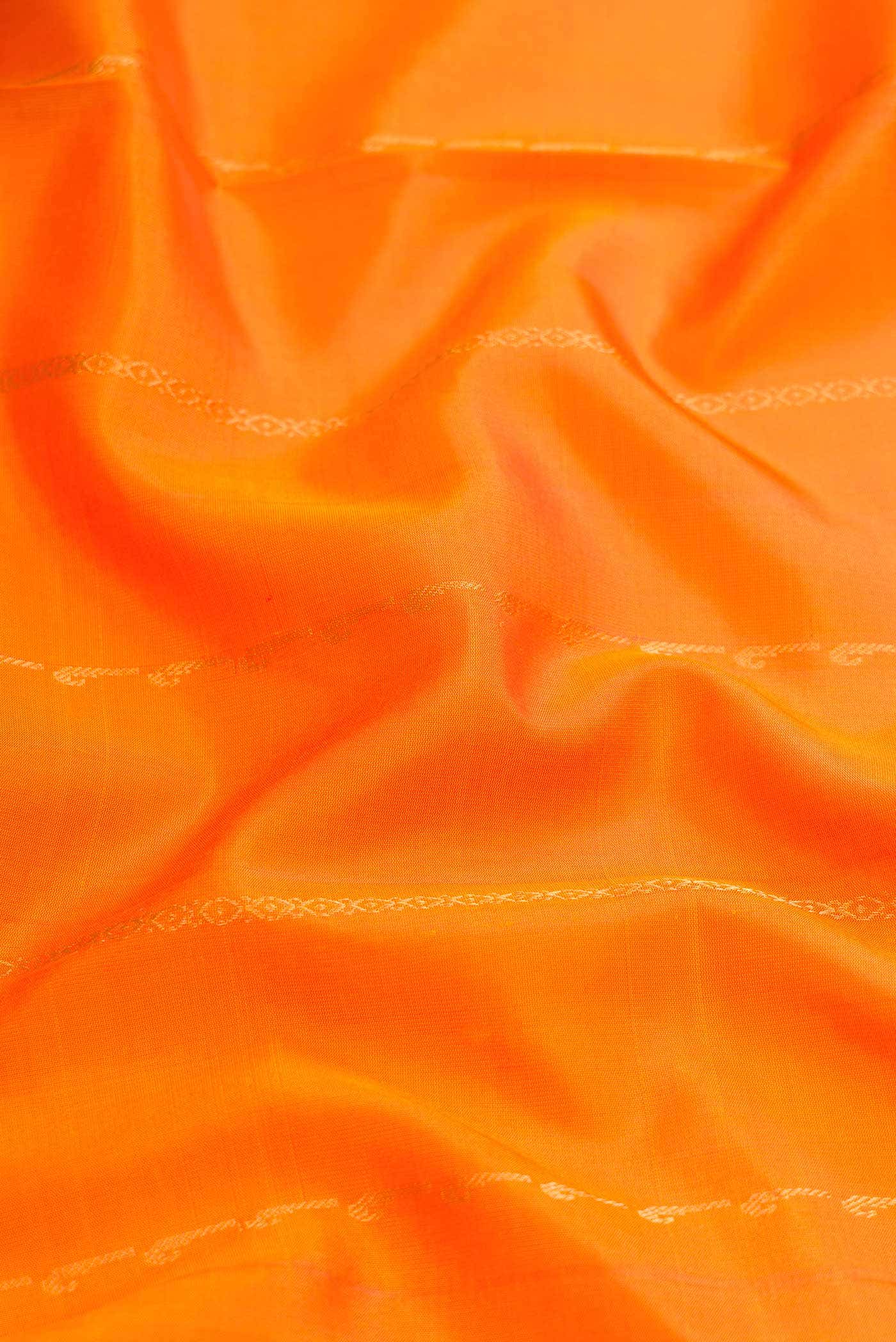 Orange Dual Tone Soft Silk Saree