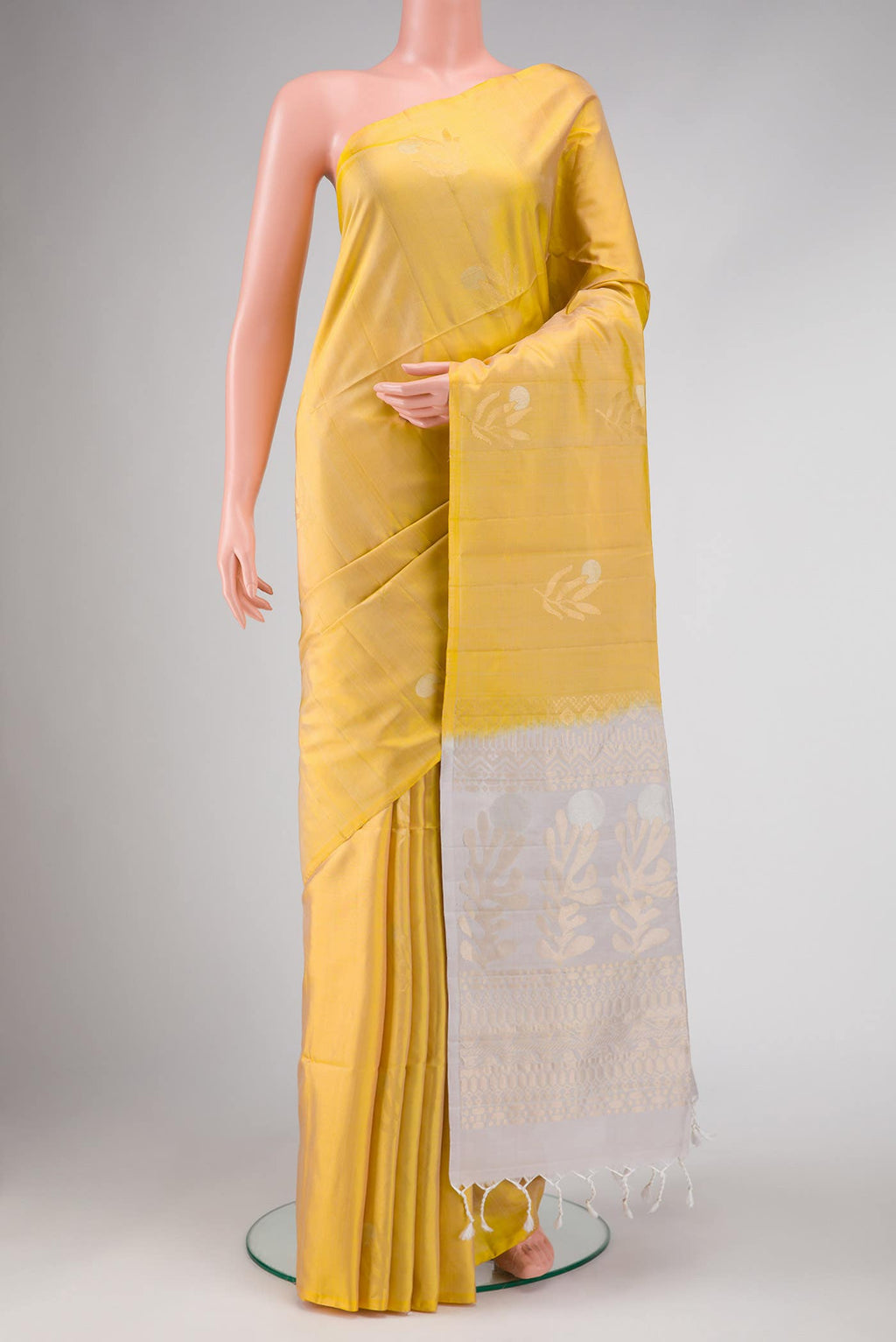 Gold Dual Tone Soft Silk Saree