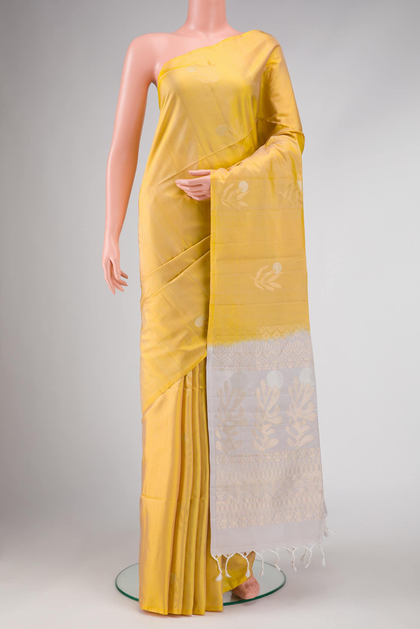 Gold Dual Tone Soft Silk Saree