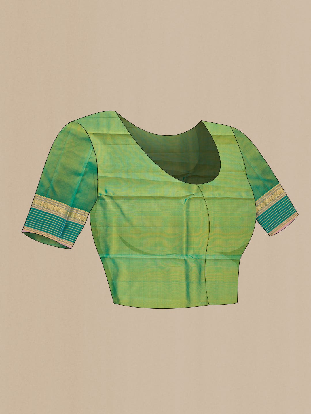 Mehandi Green Kanchipuram Silk Saree