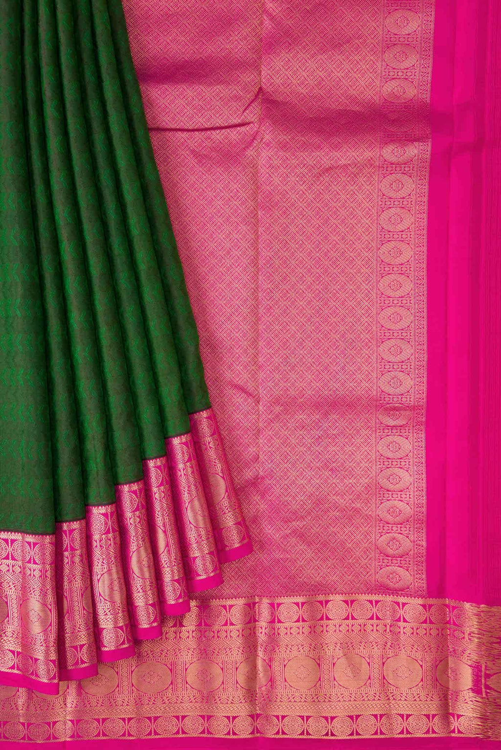 Green Dual Tone Kanchipuram Silk Saree