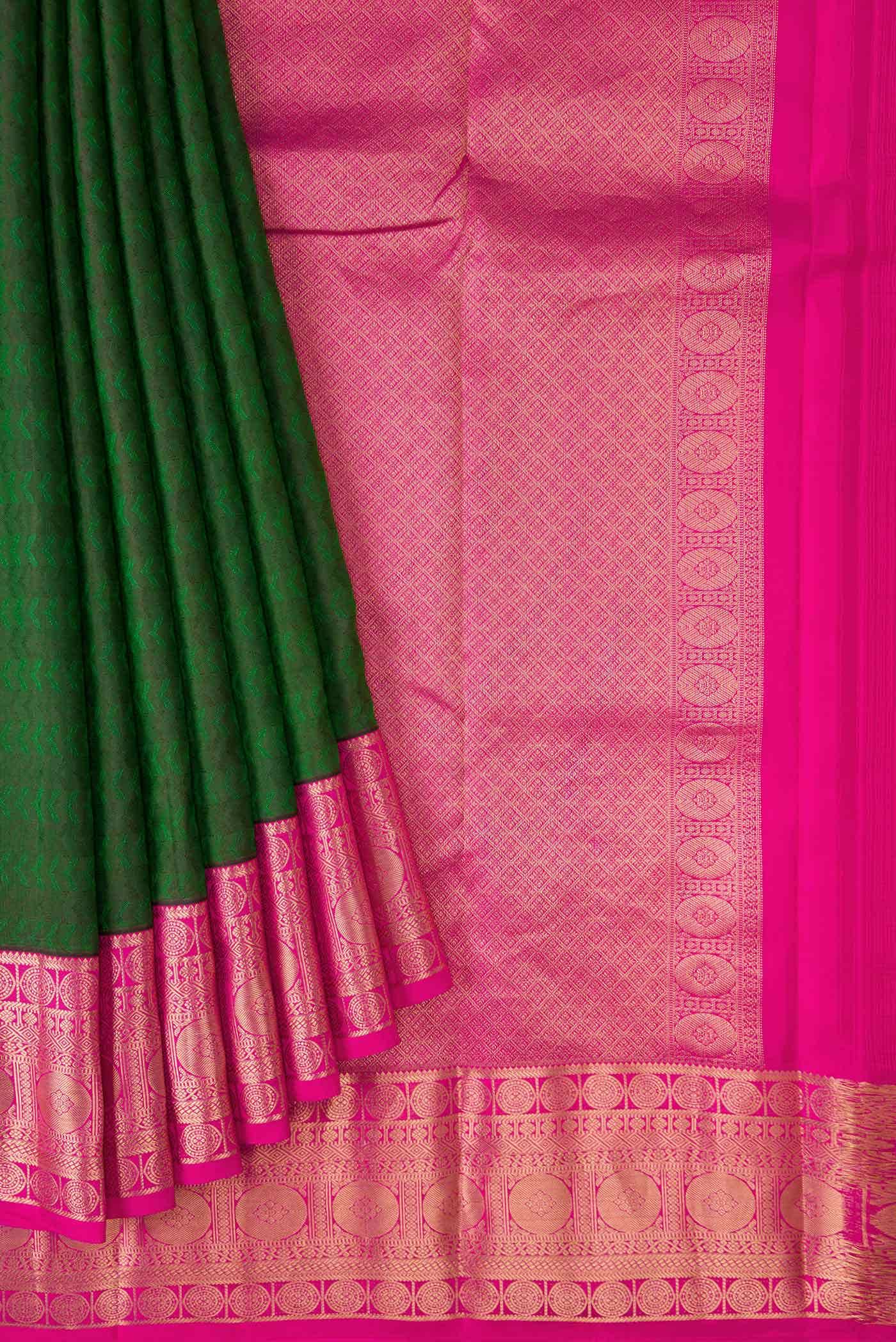 Green Dual Tone Kanchipuram Silk Saree