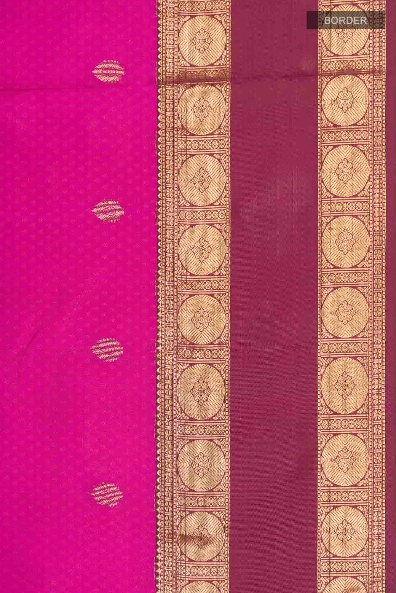 Pink Kanchipuram Silk Saree