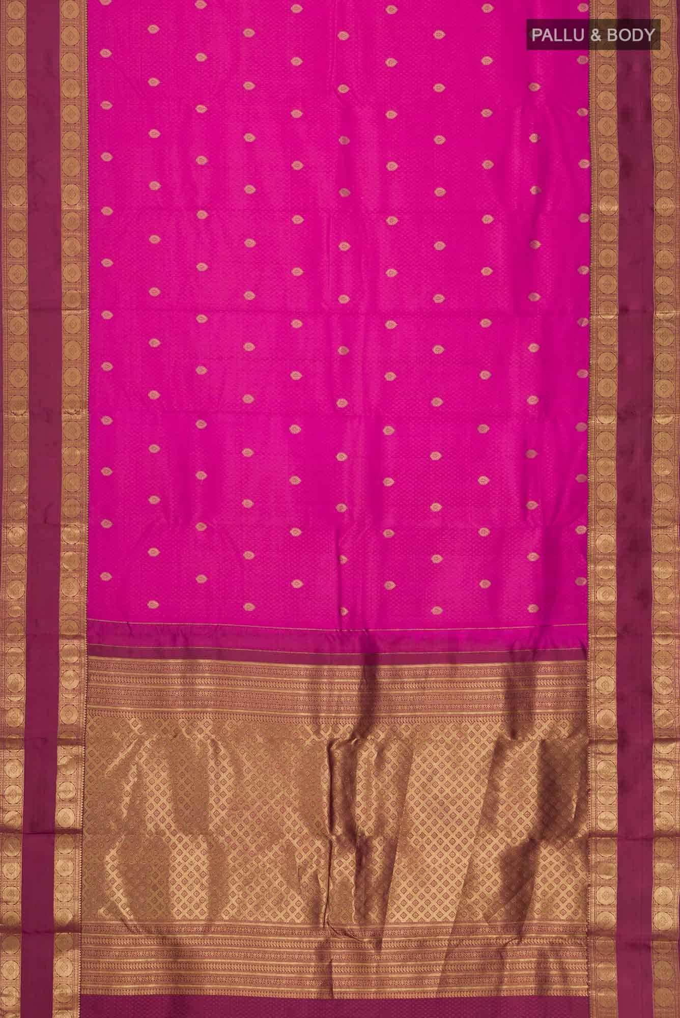 Pink Kanchipuram Silk Saree