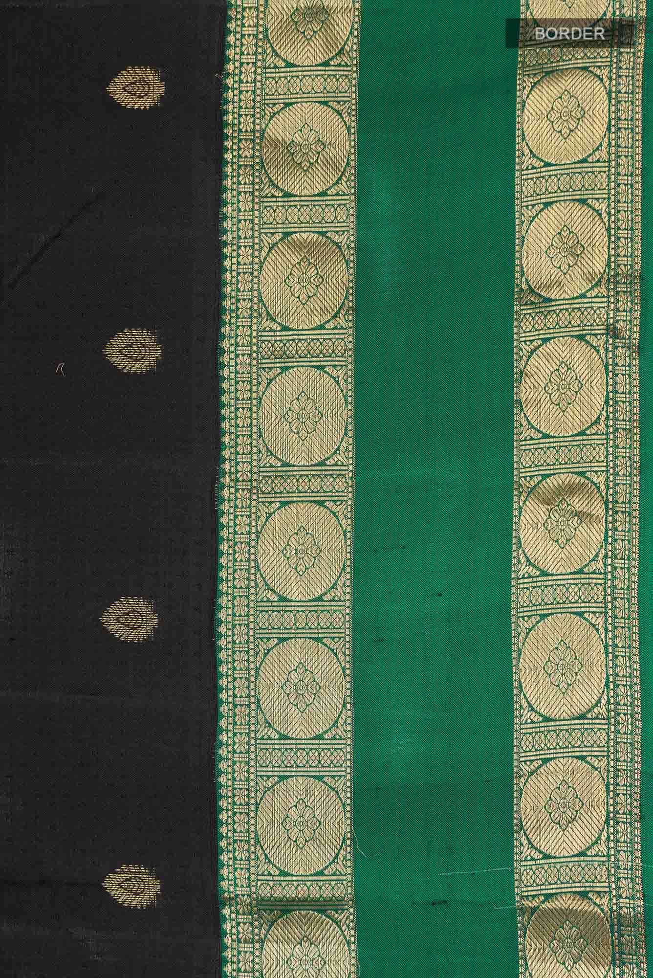 Black Kanchipuram Silk Saree