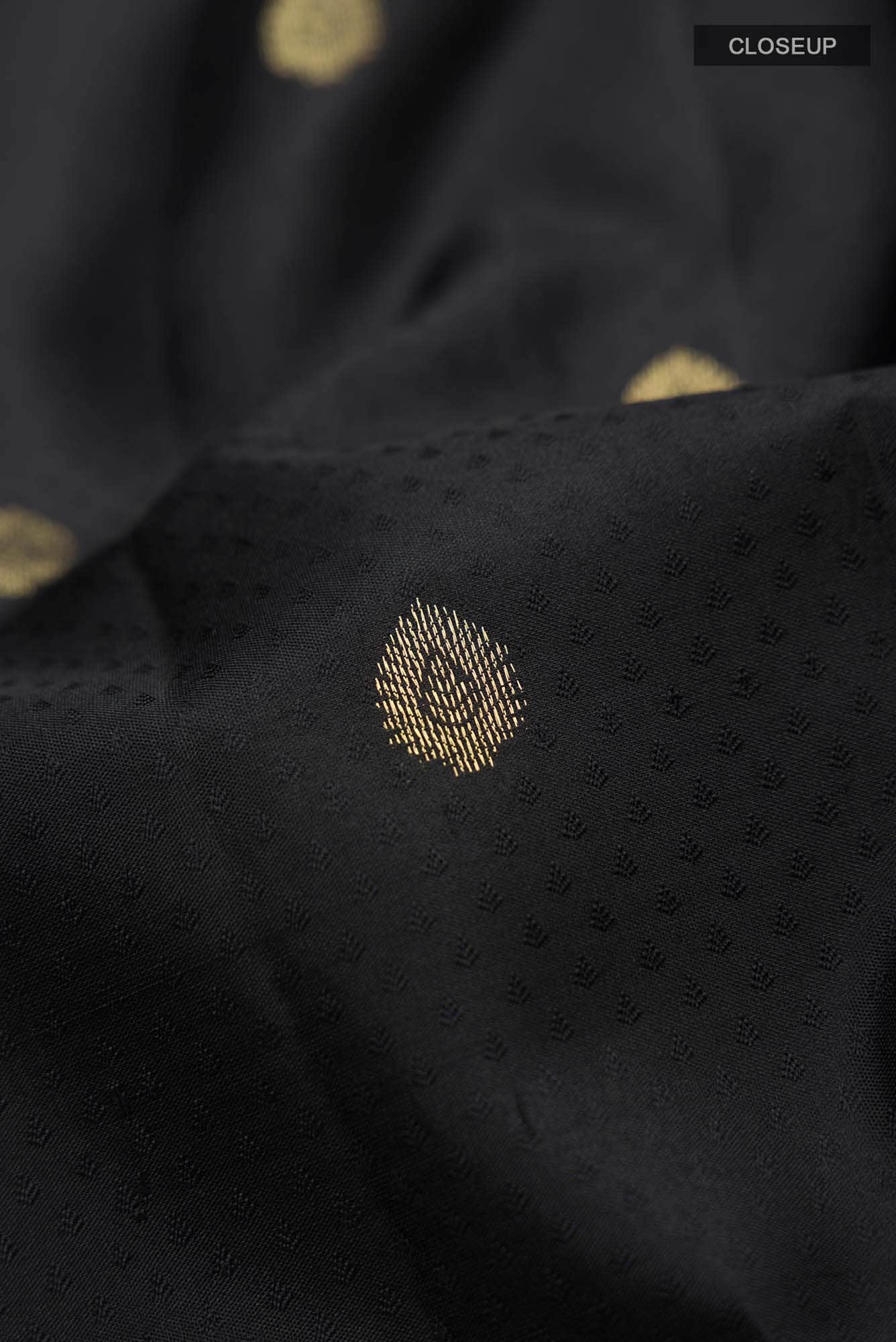 Black Kanchipuram Silk Saree