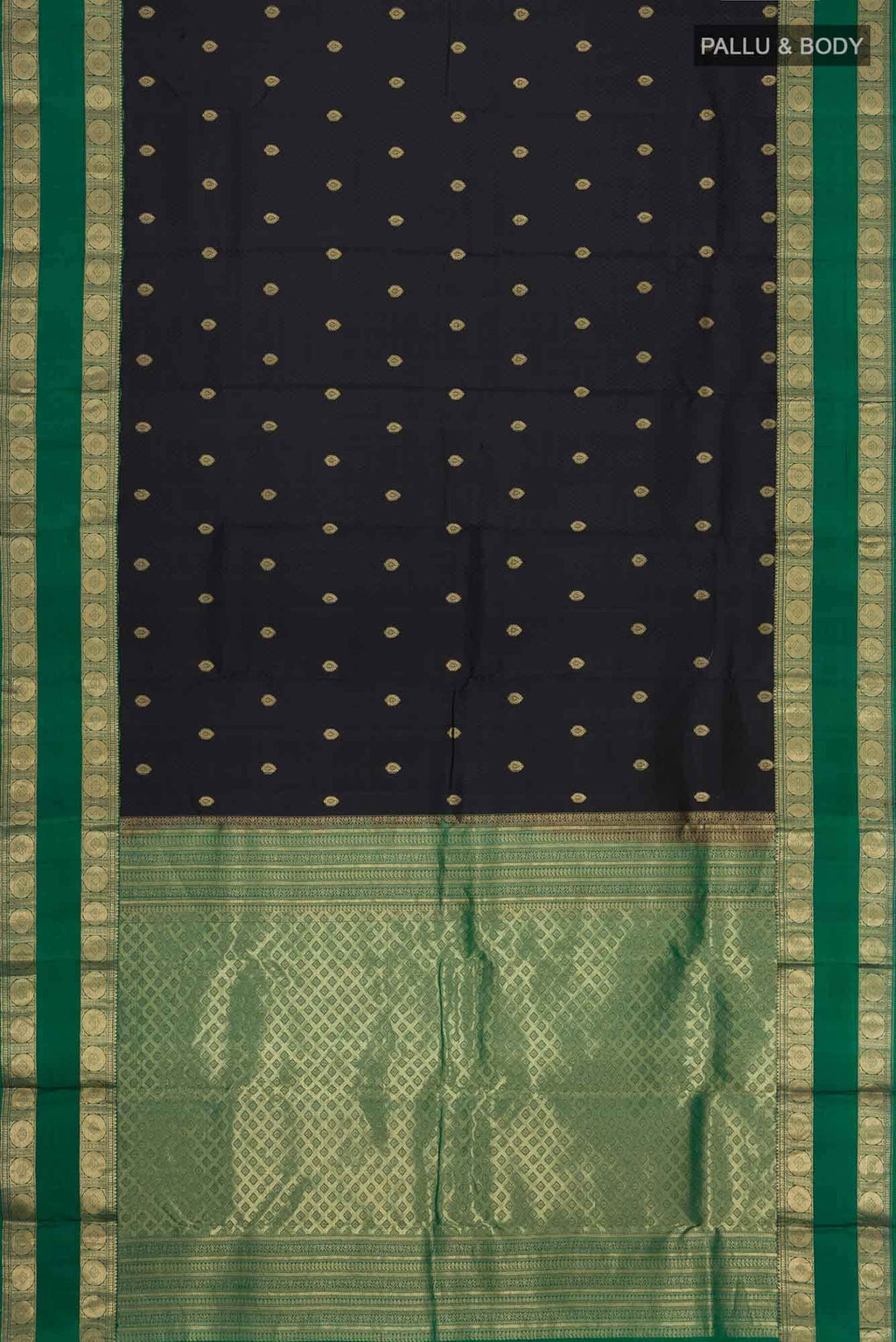 Black Kanchipuram Silk Saree