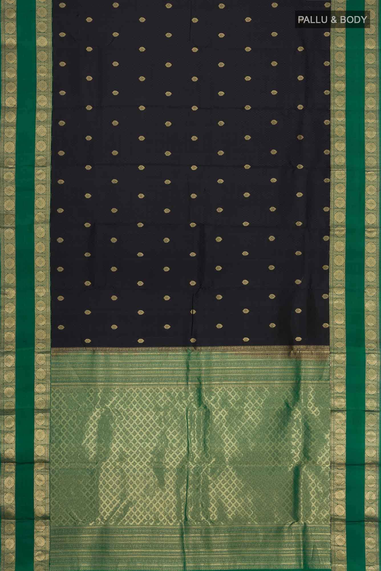 Black Kanchipuram Silk Saree