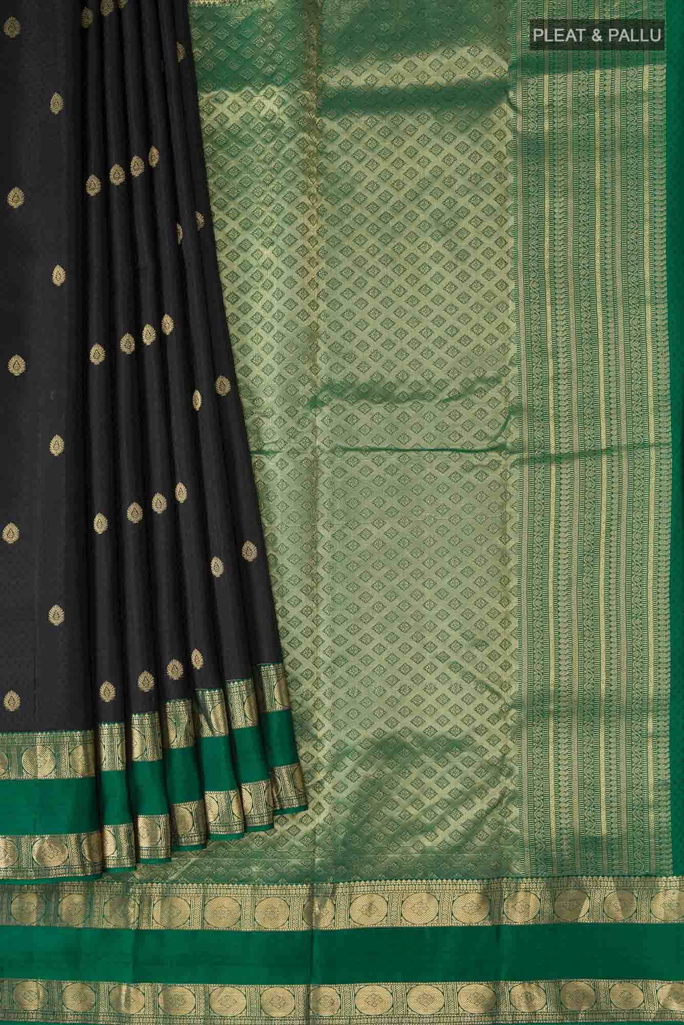 Black Kanchipuram Silk Saree