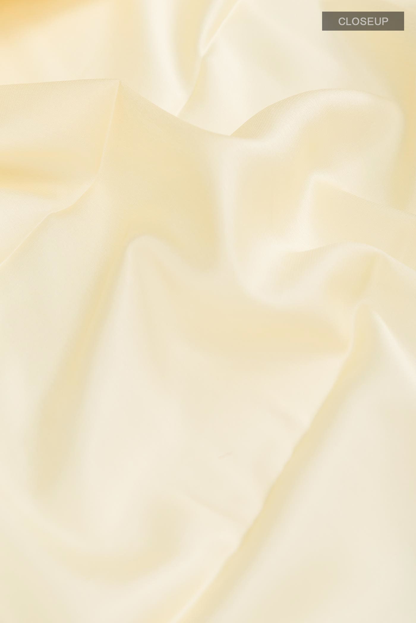 Cream Mysore Crepe Saree
