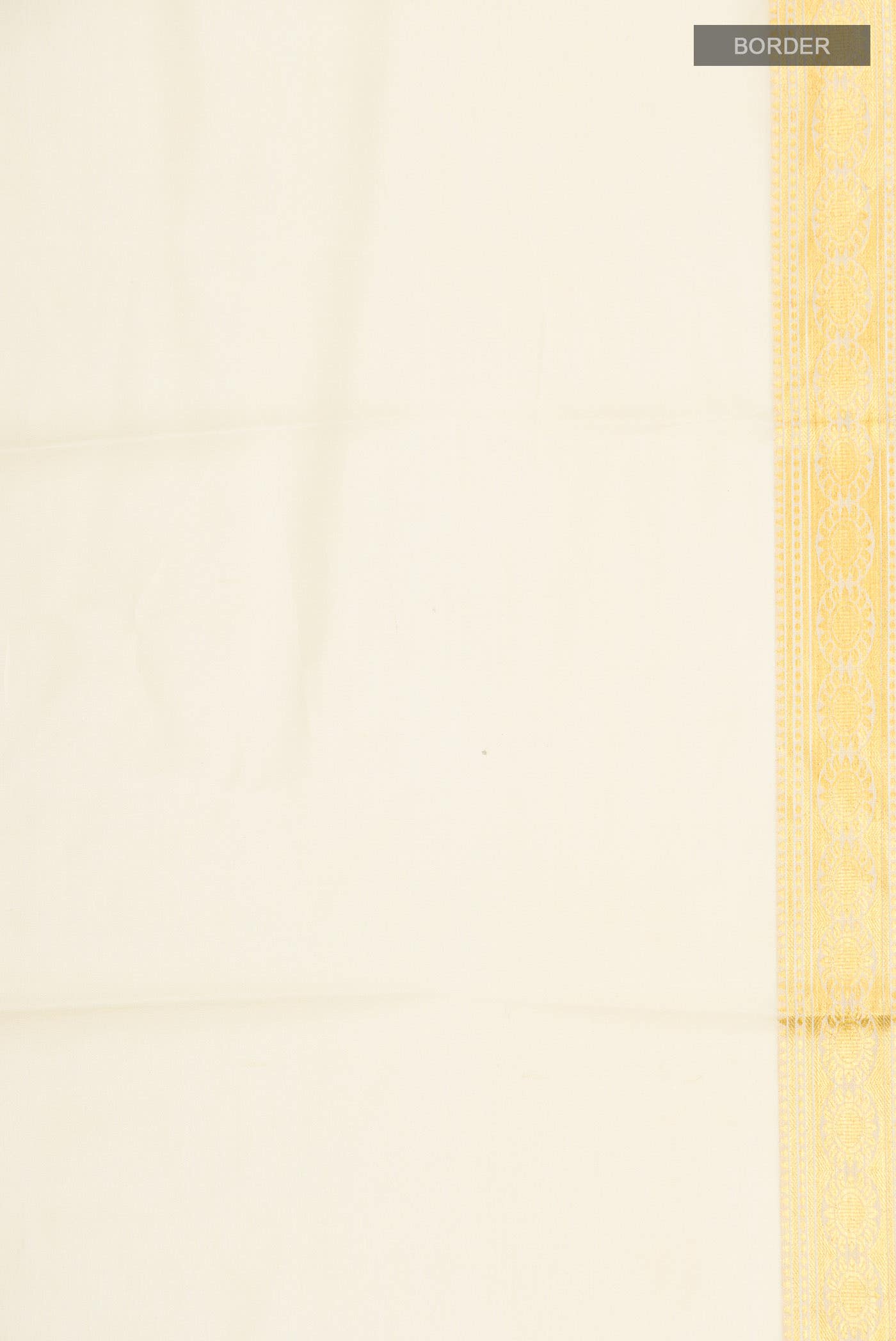 Cream Mysore Crepe Saree
