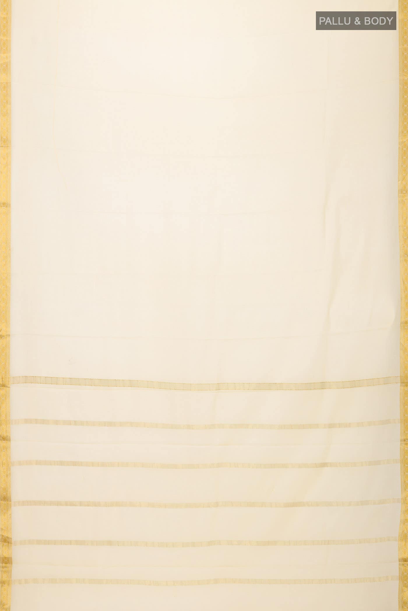 Cream Mysore Crepe Saree