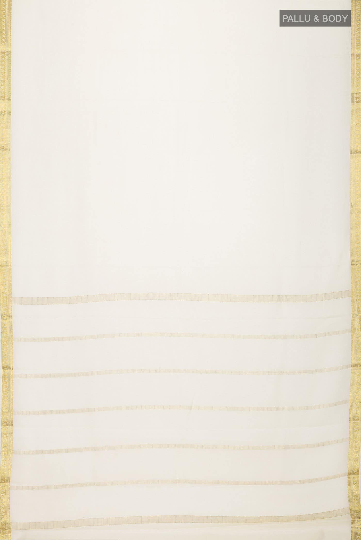 Cream Mysore Crepe Saree