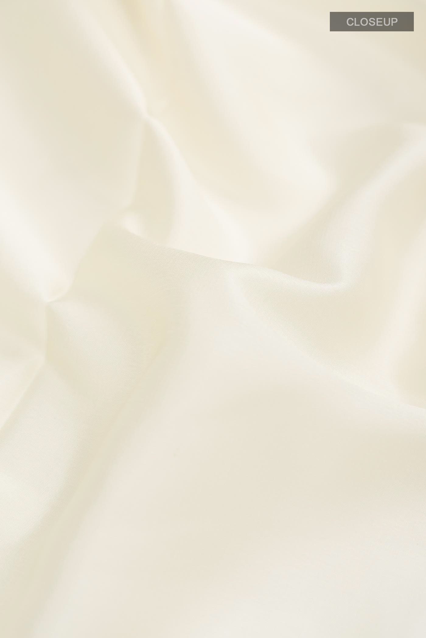 Cream Mysore Crepe Saree