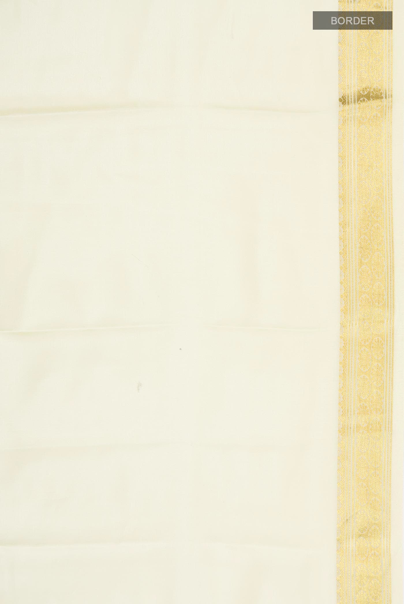 Cream Mysore Crepe Saree
