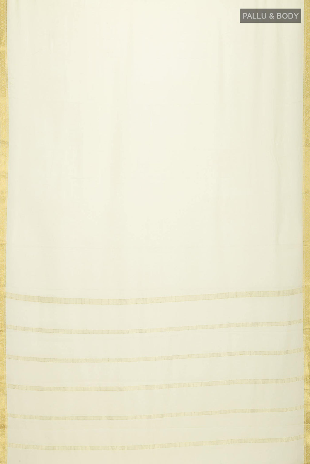Cream Mysore Crepe Saree